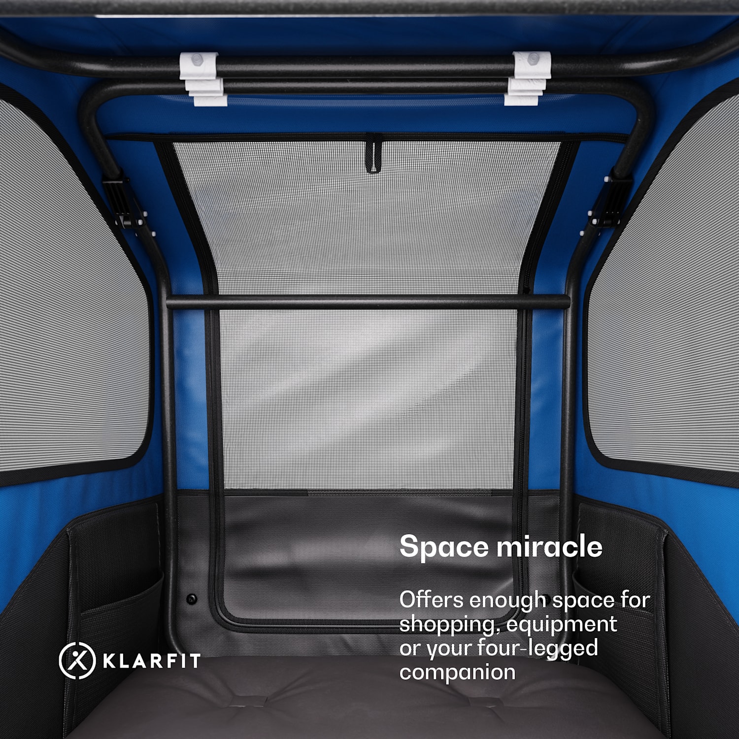 Goldie Home, príves na bicykel, 334 l, max. 40 kg, skladací, odolný voči poveternostným vplyvom Hybrid Trailer & Home 334L | Modrá