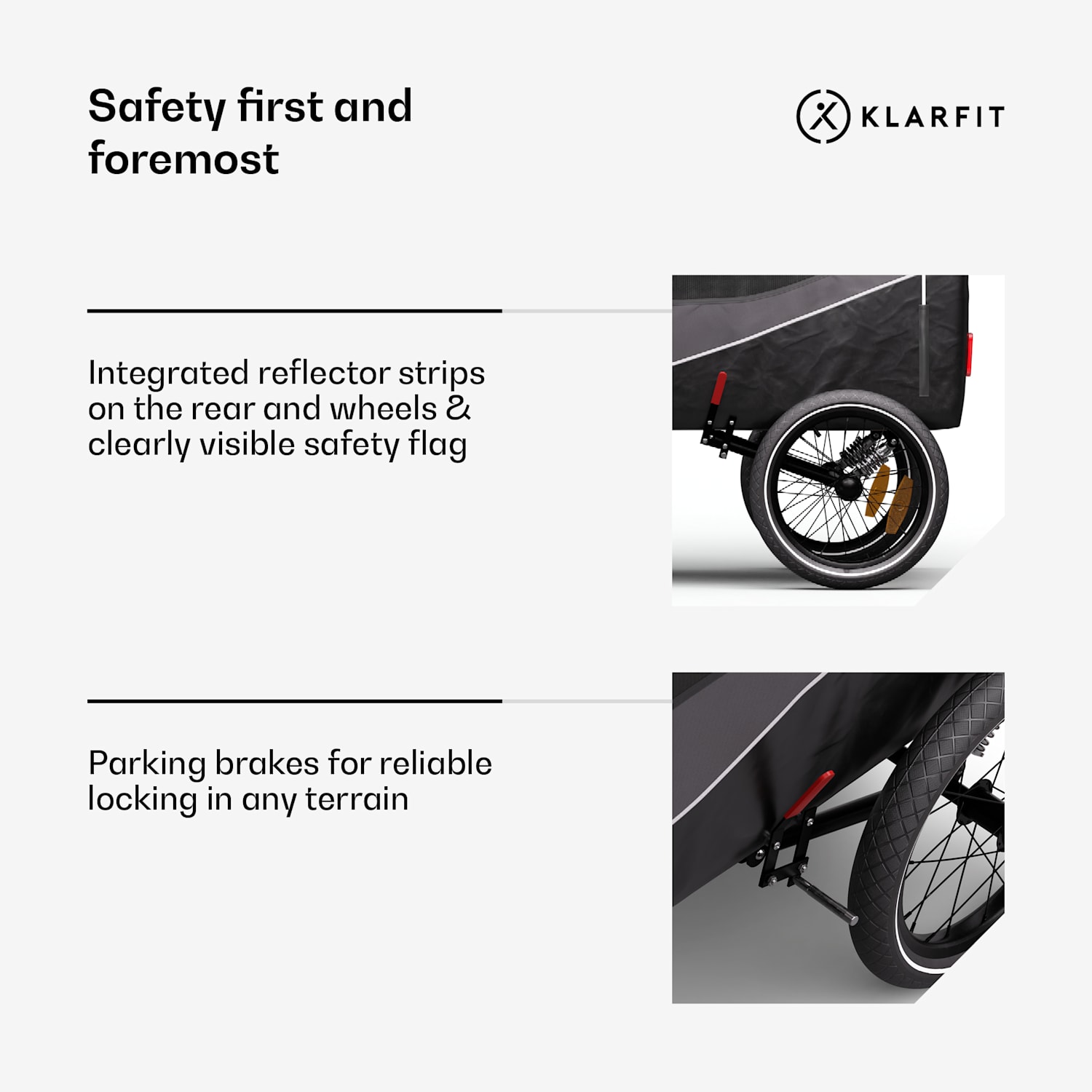 Goldie Buggy, prikolica za kolo, 324 l, max. 40 kg, zložljiva, odporna na vremenske vplive Hybrid Trailer & Buggy 324L | Črna