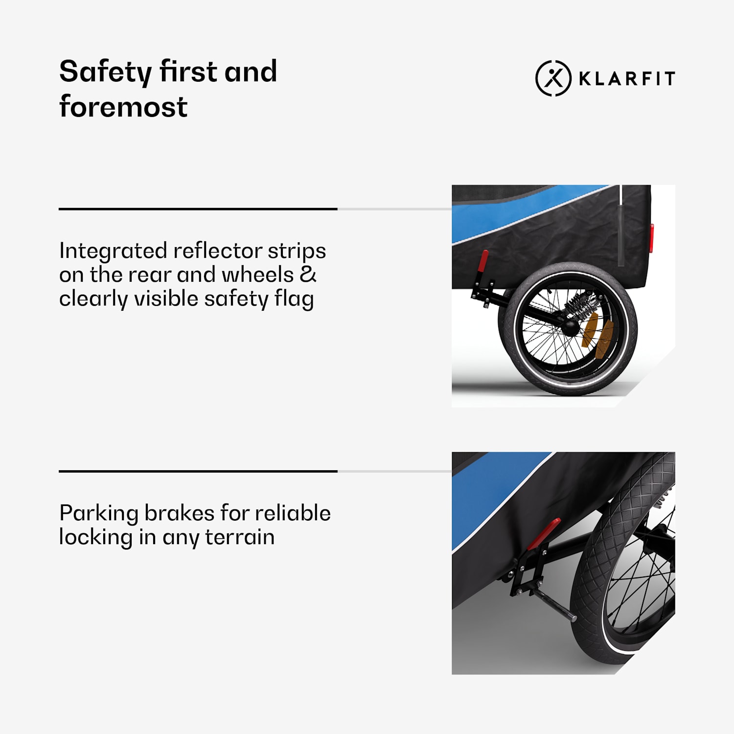 Goldie Buggy, príves na bicykel, 324 l, max. 40 kg, skladací, odolný voči poveternostným vplyvom Hybrid Trailer & Buggy 324L | Modrá