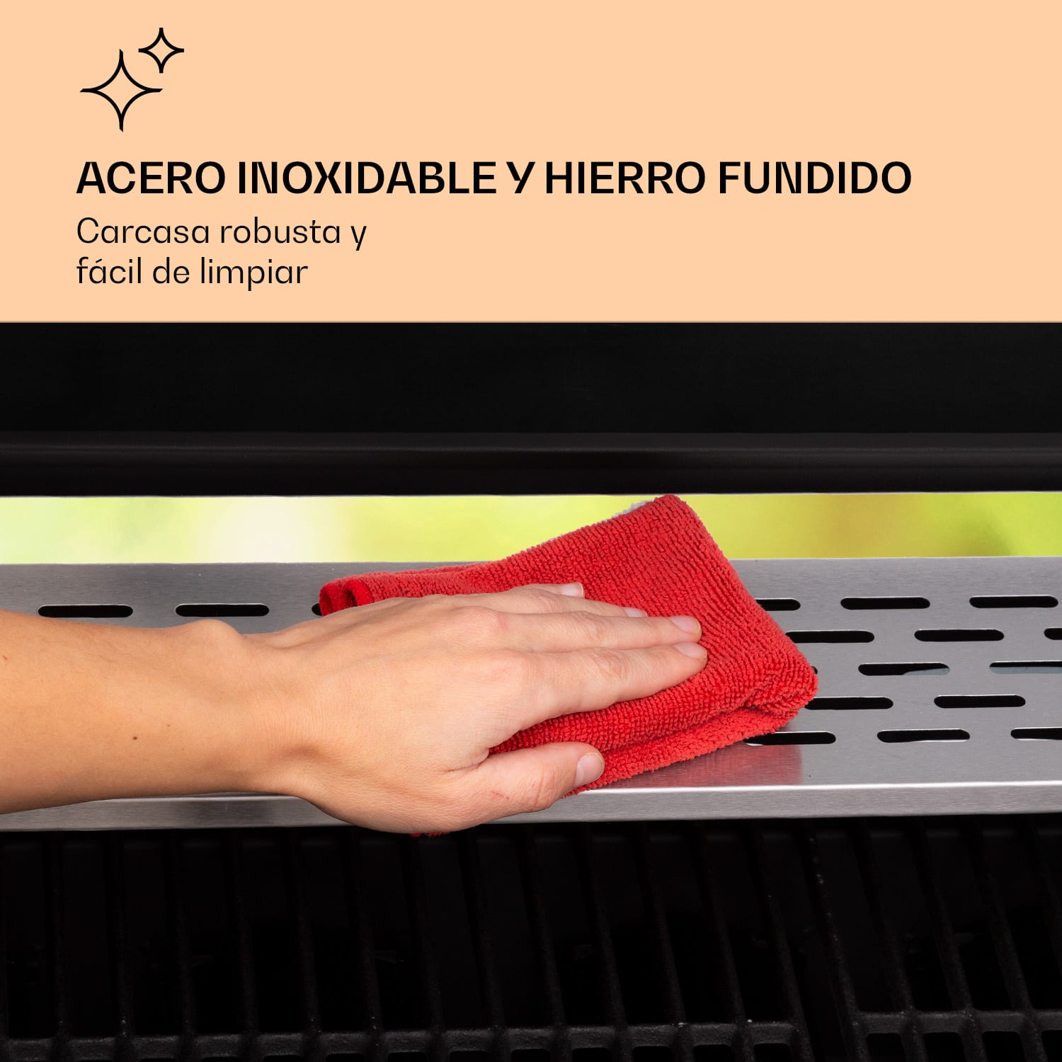 Valdosta 6.1 Parrilla de gas 6+1 quemadores 19,3 kW potencia total 6 quemadores principales + 1 quemador lateral