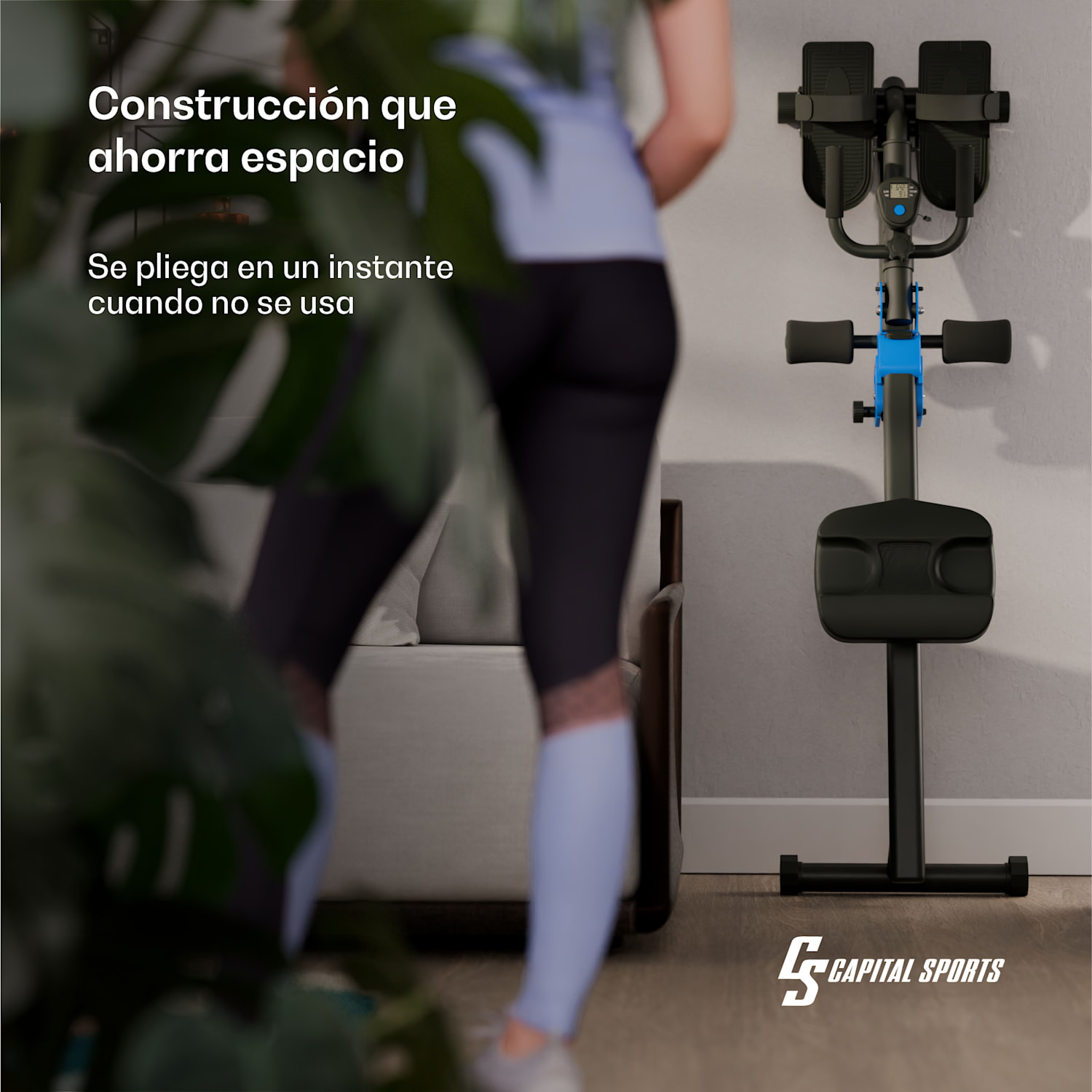 Máquina de remo híbrida Azura prensa abdominal 2 en 1 12 niveles acero 