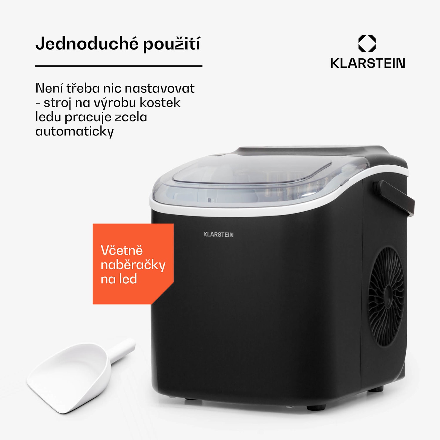 Caldwell, výrobník ledu, 12 kg/24 h, 1,3 l 1,3 Ltr | Černá