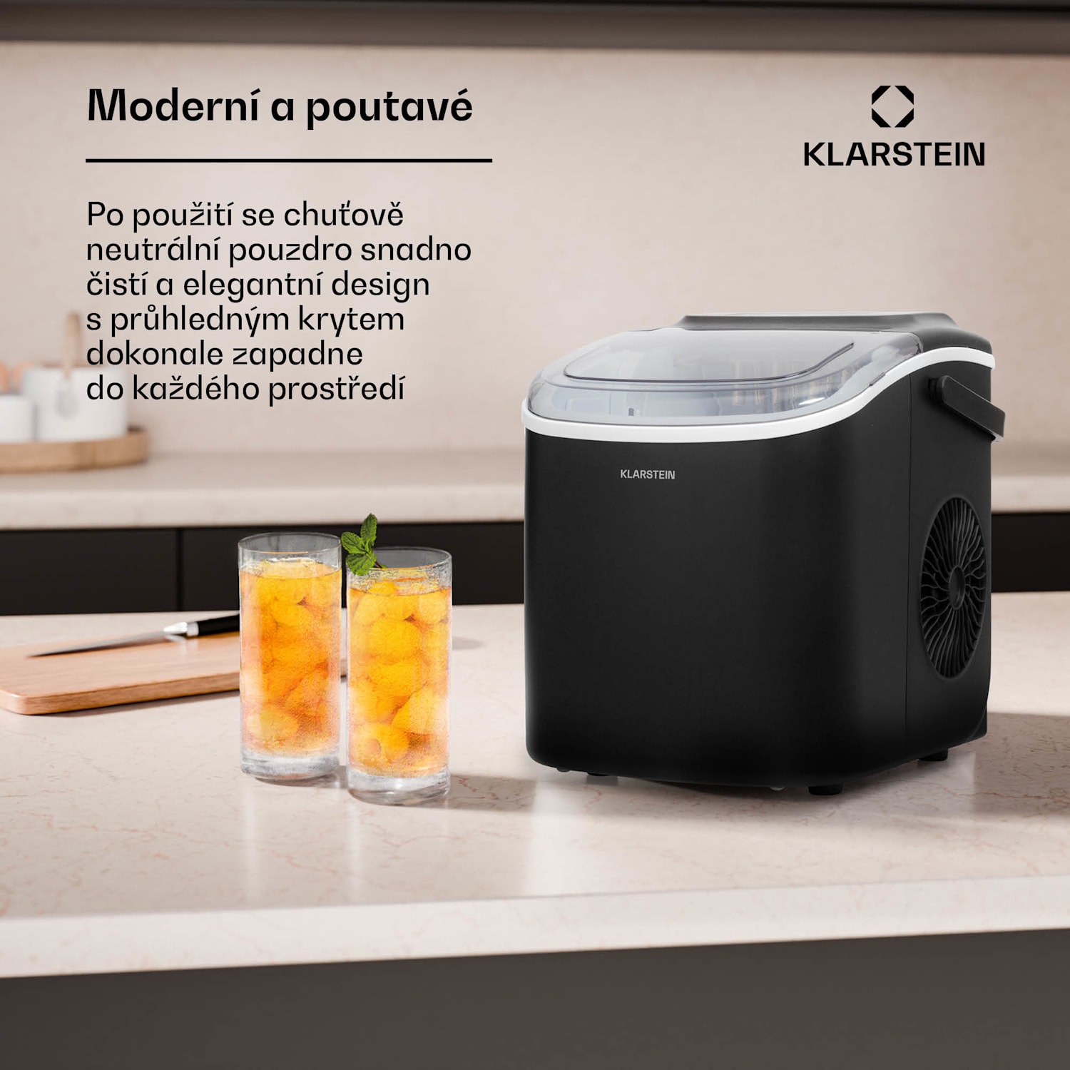 Caldwell, výrobník ledu, 12 kg/24 h, 1,3 l 1,3 Ltr | Černá