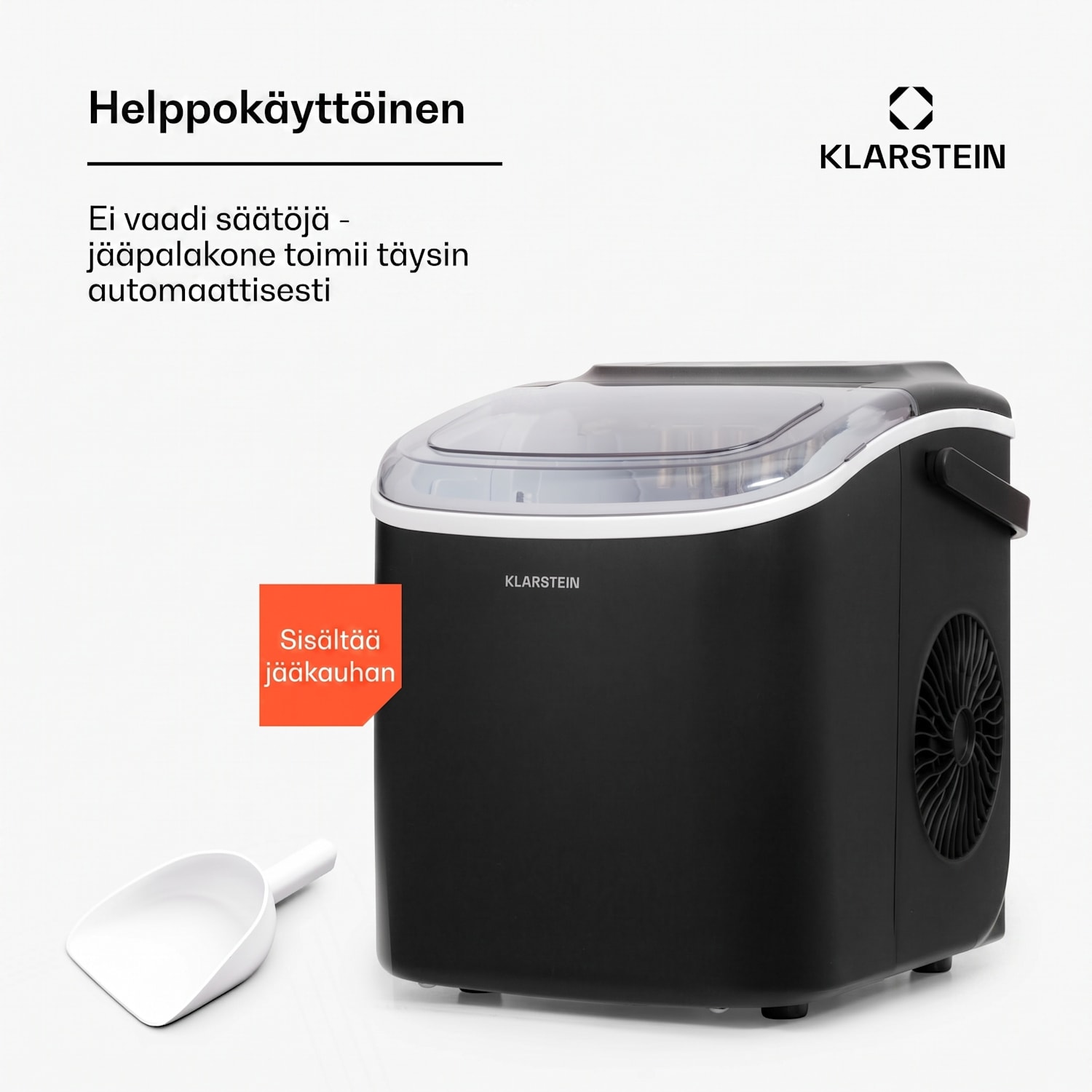 Caldwell jääpalakone bullettijäätä 12 kg/24 h vesitankki 1,3 l 1,3 L | Musta