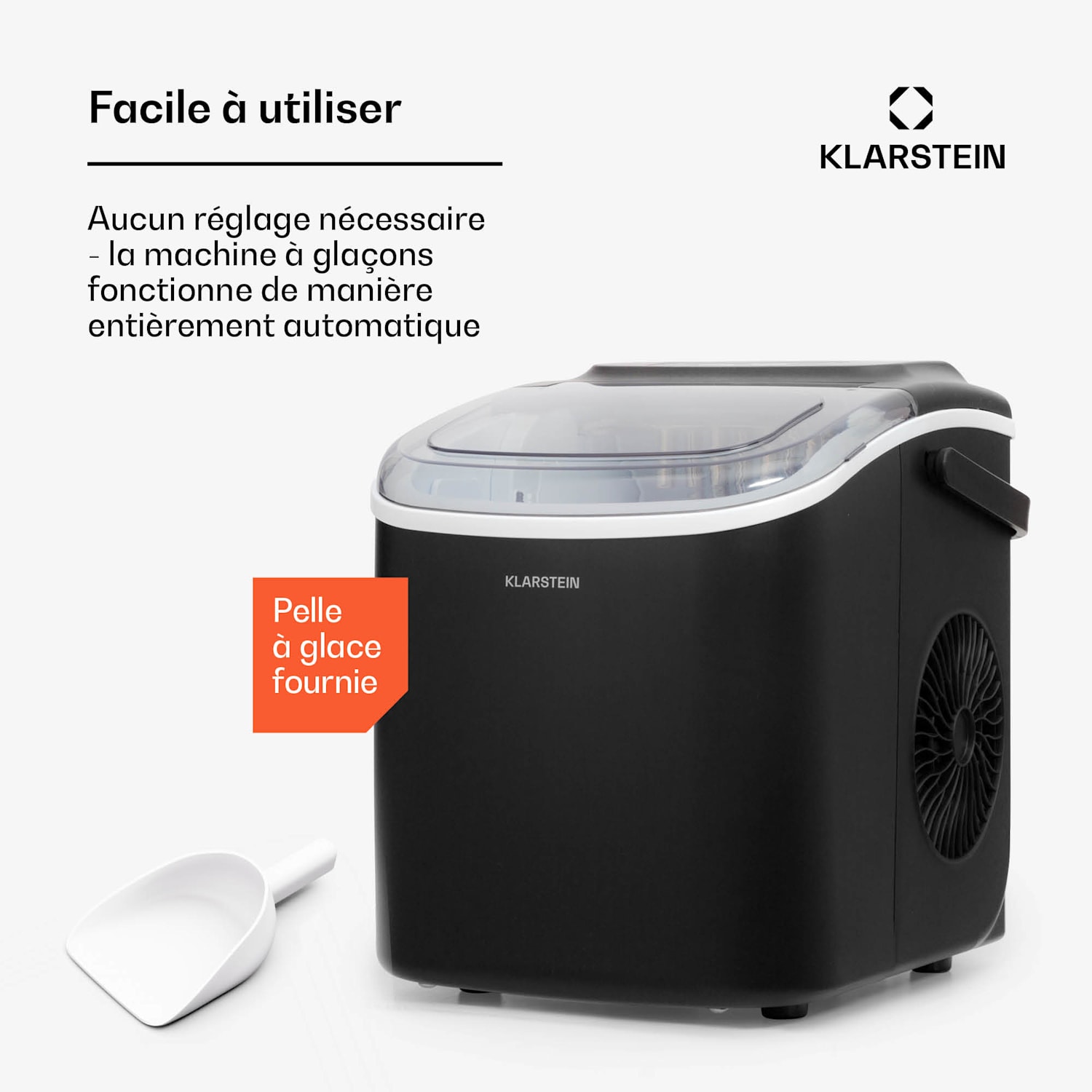 Caldwell machine à glaçons en boule ice 12 kg/24 h réservoir d'eau : 1,3 l 1,3 Ltr | Noir