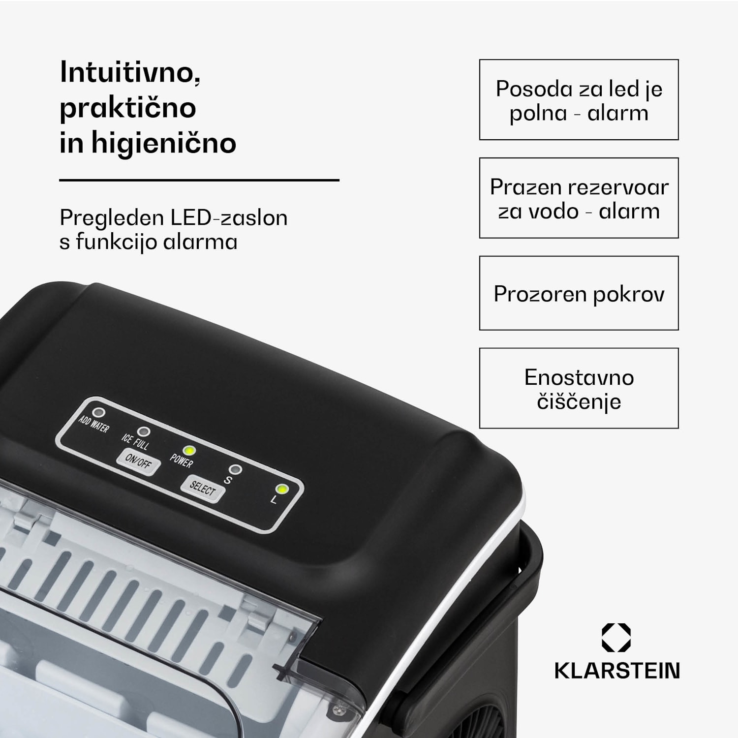 Caldwell izdelovalnik ledenih kroglic 12 kg/24h Rezervoar za vodo: 1,3 l 1,3 Ltr | Črna
