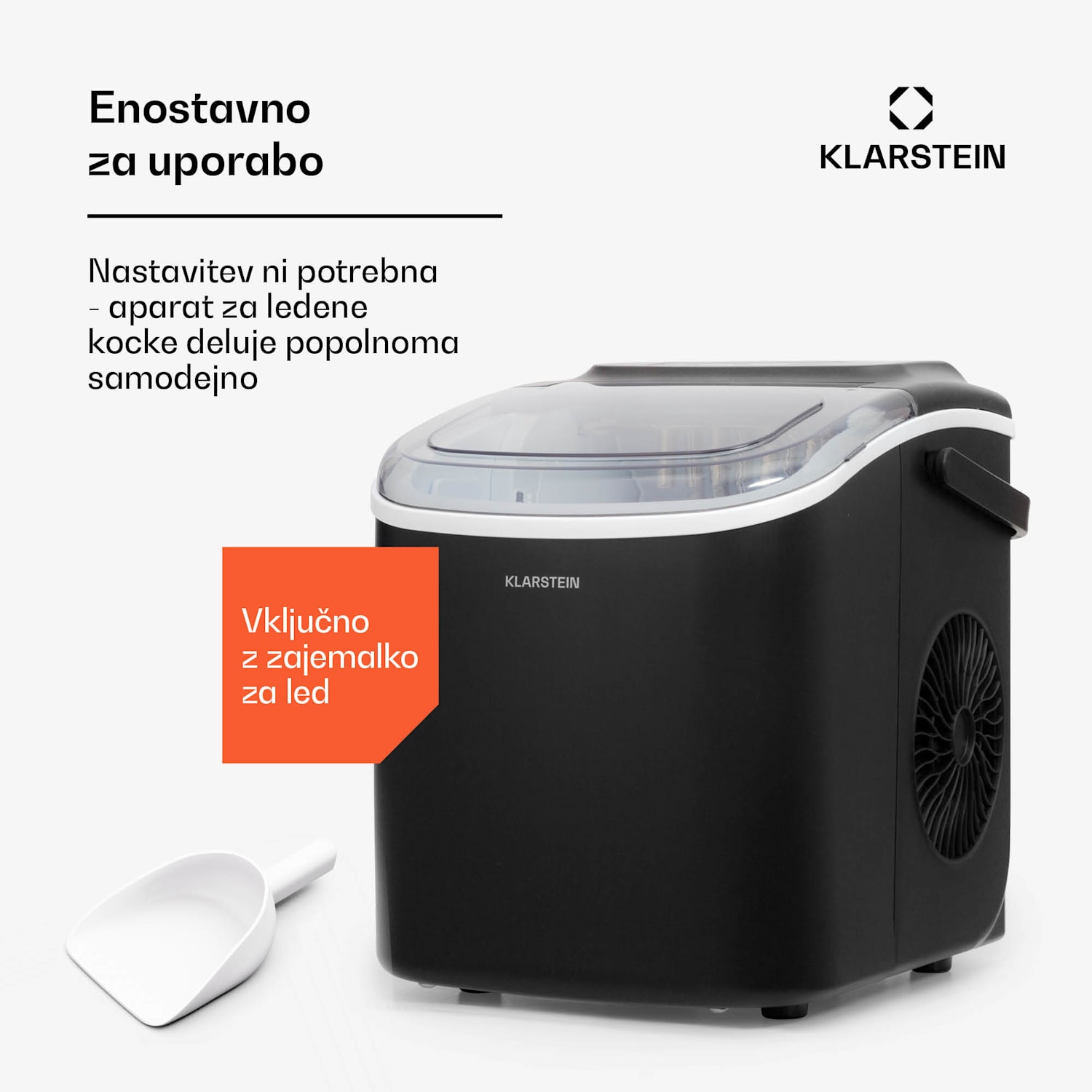 Caldwell izdelovalnik ledenih kroglic 12 kg/24h Rezervoar za vodo: 1,3 l 1,3 Ltr | Črna