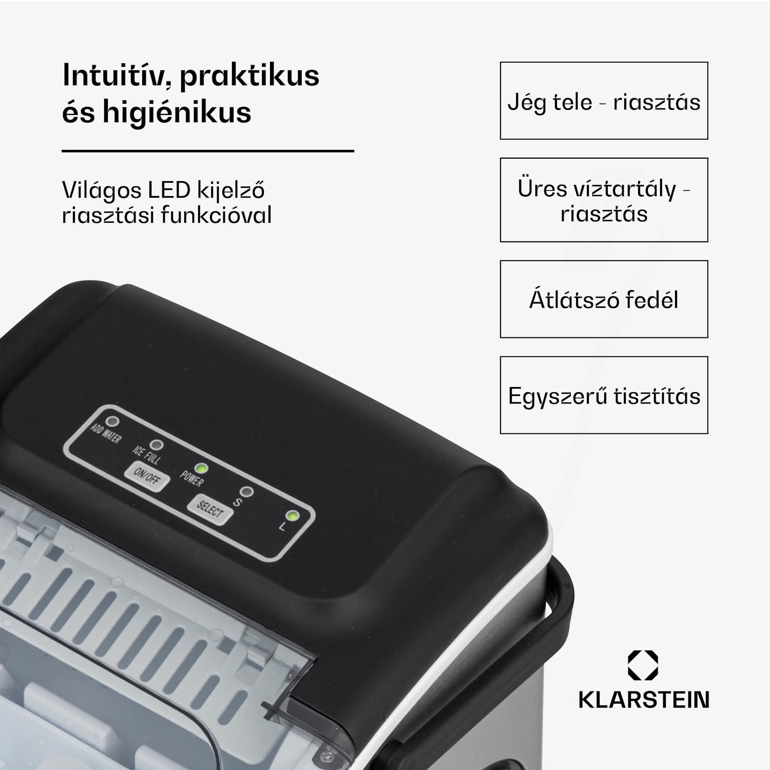 Caldwell, jégkocka készítő, 12 kg/24 h, 1,3 L tartály 1,3 Ltr | Rozsdamentes acél