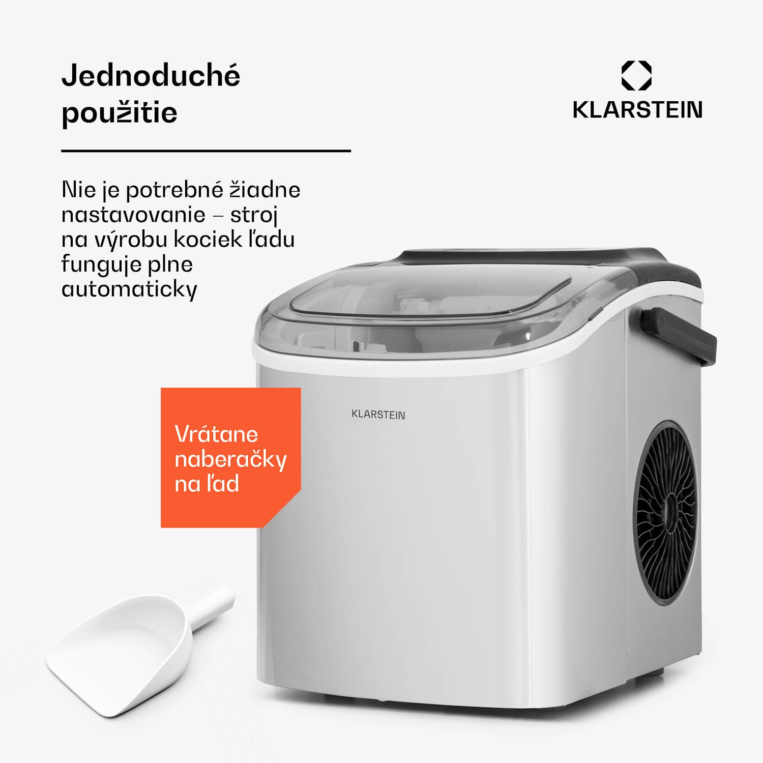 Caldwell, výrobník ľadu, 12 kg/24 h, nádrž 1,3 l 1,3 Ltr | Nehrdzavejúca oceľ