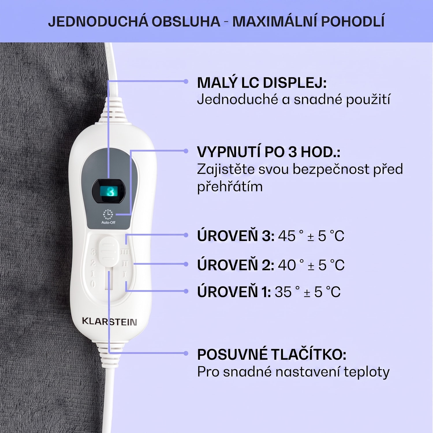 Slanket Elektrická deka s rukávy 120W 155x180cm Coral Fleece 155 x 180 cm | Antracit