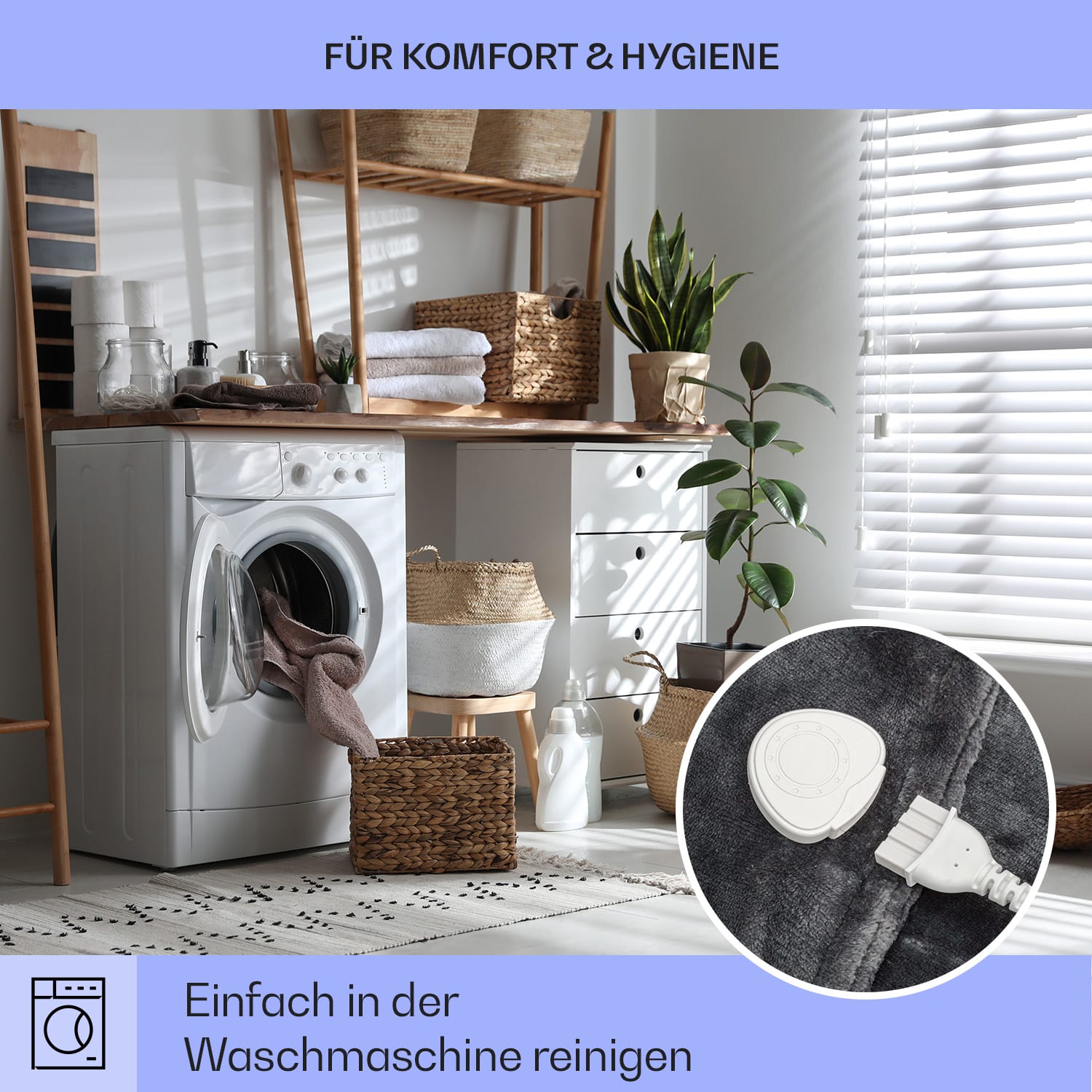 Slanket Heizdecke mit Ärmeln 120W 155x180cm Coral Fleece 155 x 180 cm | Anthrazit