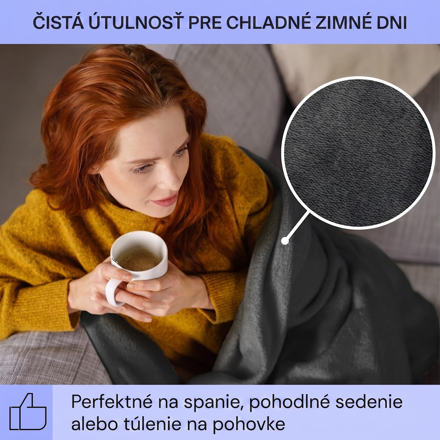 Slanket vyhrievaná deka s rukávmi 120W 155x180cm Coral Fleece 155 x 180 cm | Antracit