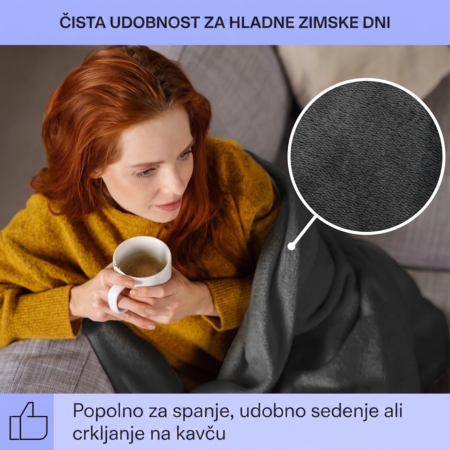 Slanket Električna odeja z rokavi 120W 155x180cm Coral Fleece 155 x 180 cm | Antracit