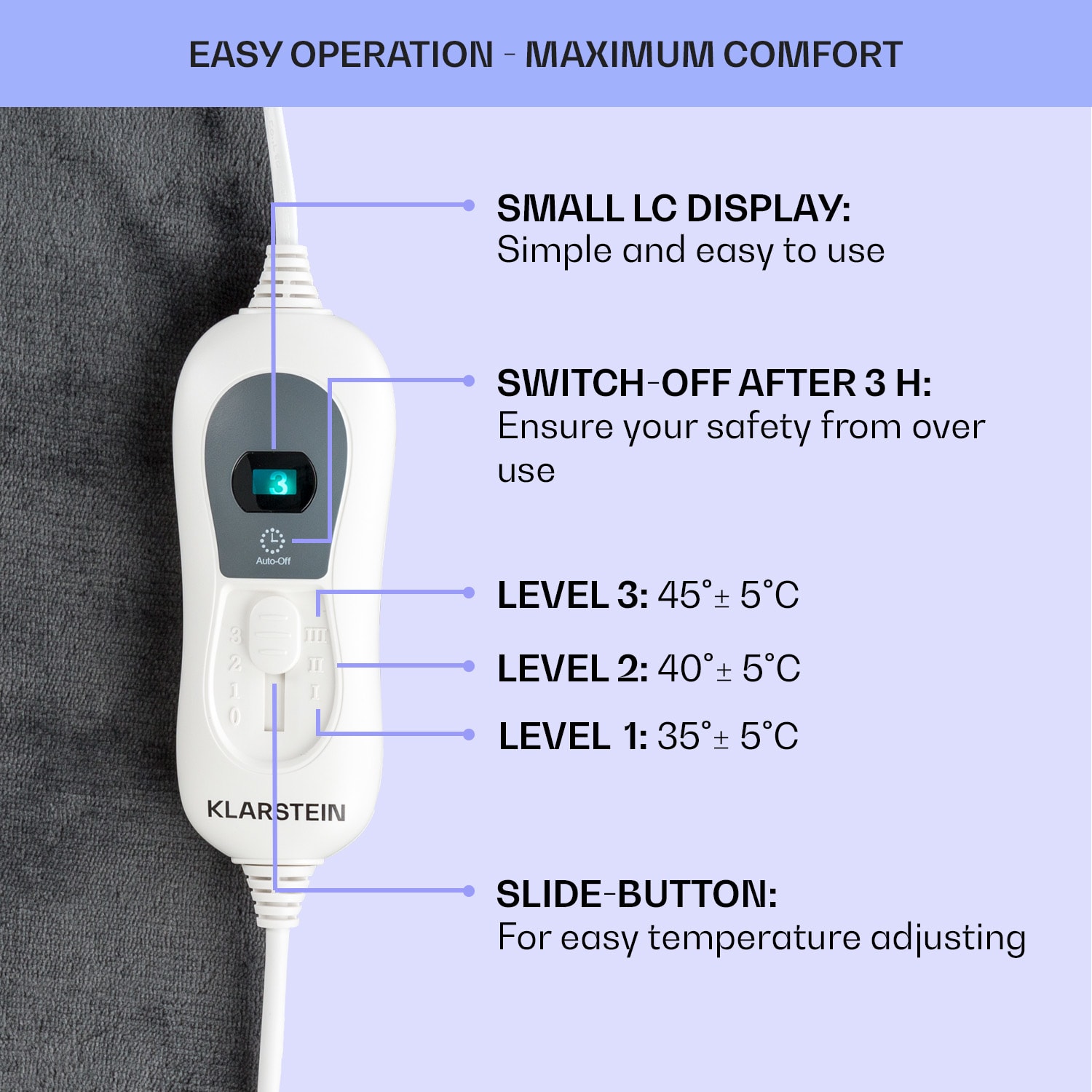 Slanket Elektromos takaró ujjakkal 120W 155x180cm Coral Fleece 155 x 180 cm | Antracit