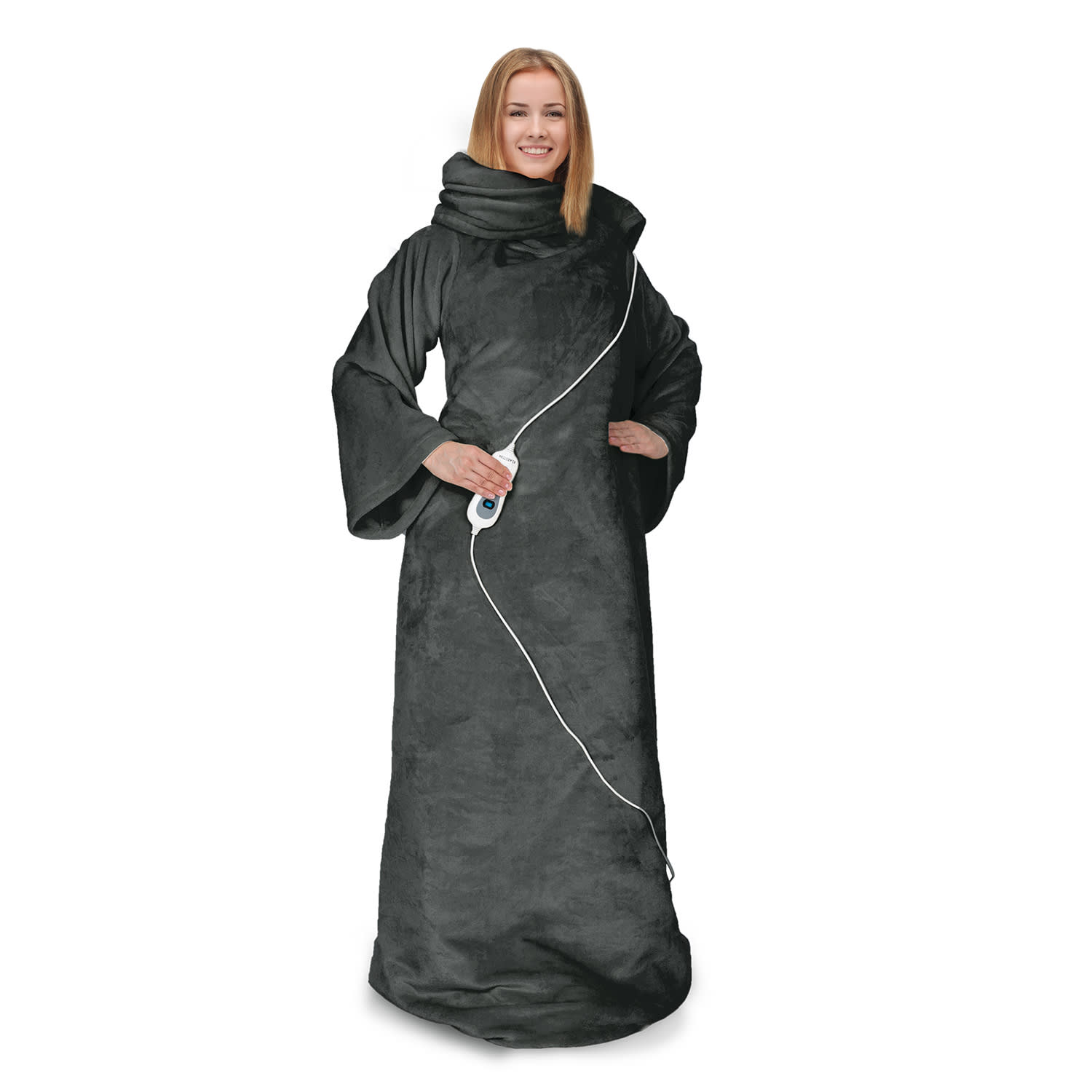 Slanket Manta eléctrica con mangas 120W 155x180cm Coralina 155 x 180 cm | Antracita