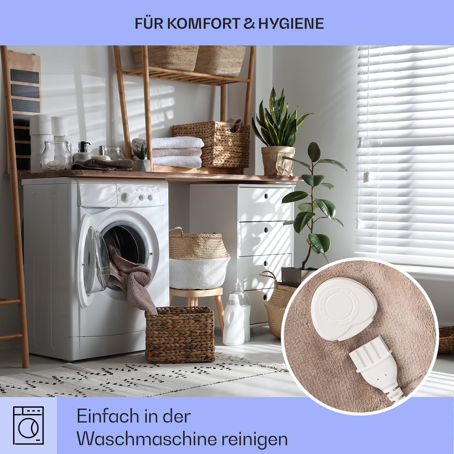 Slanket Heizdecke mit Ärmeln 120W 155x180cm Coral Fleece 155 x 180 cm | Dunkles Taupe