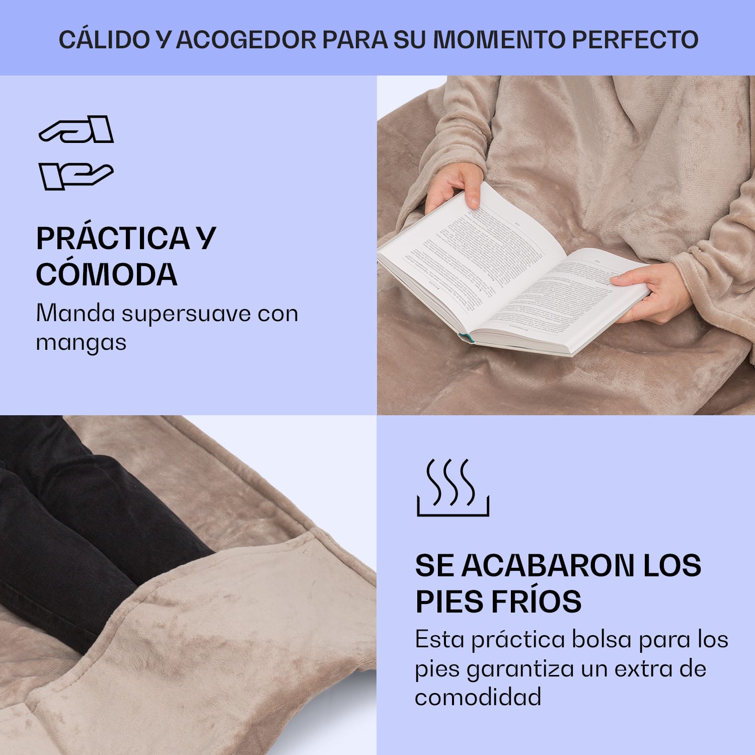 Slanket Manta eléctrica con mangas 120W 155x180cm Coralina 