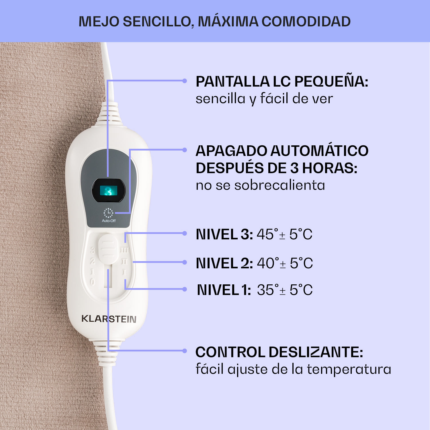 Slanket Manta eléctrica con mangas 120W 155x180cm Coralina 