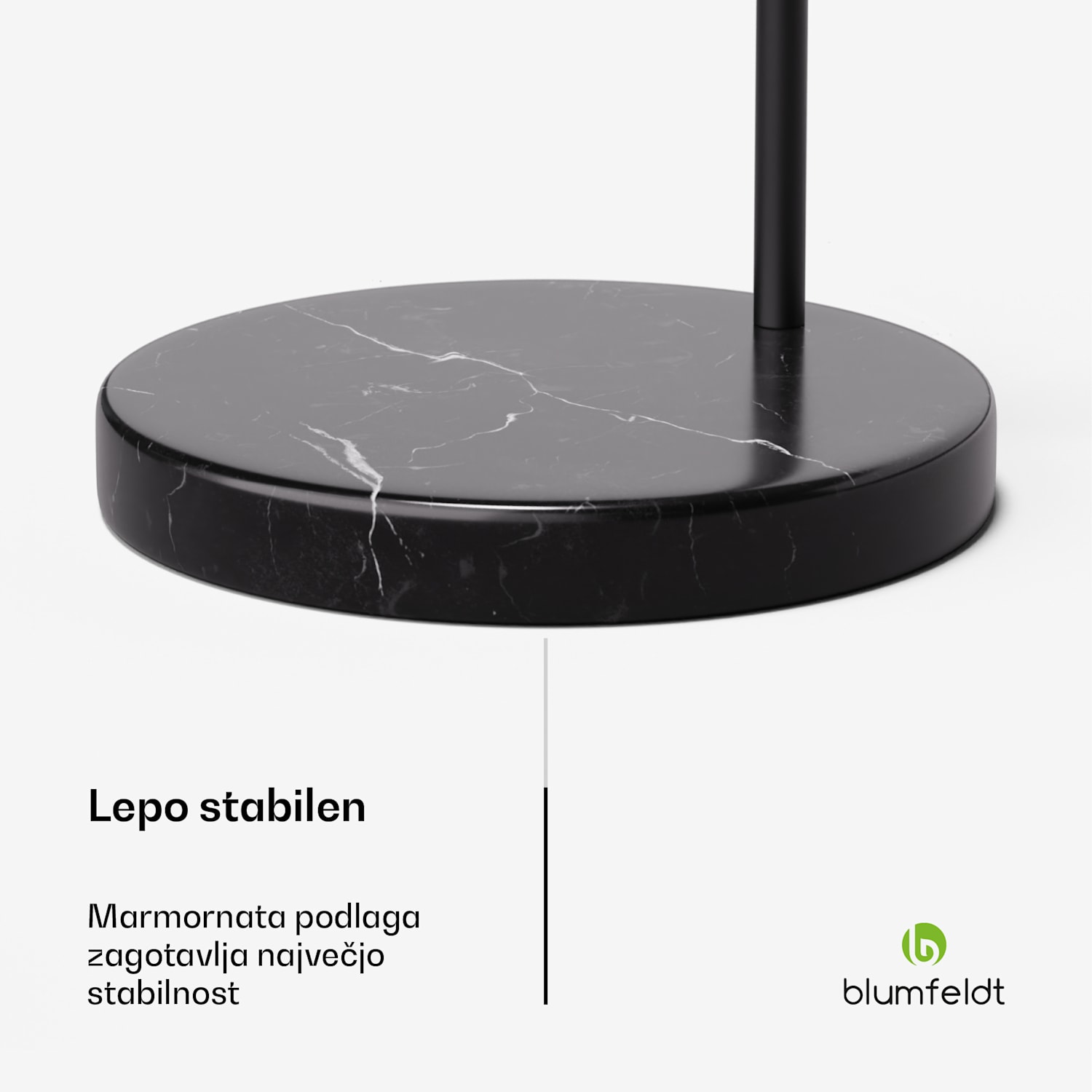 Nael, Svetilka v loku, srebrno senčilo, marmorni podstavek, E27, Napajalni kabel: 2 m Črna