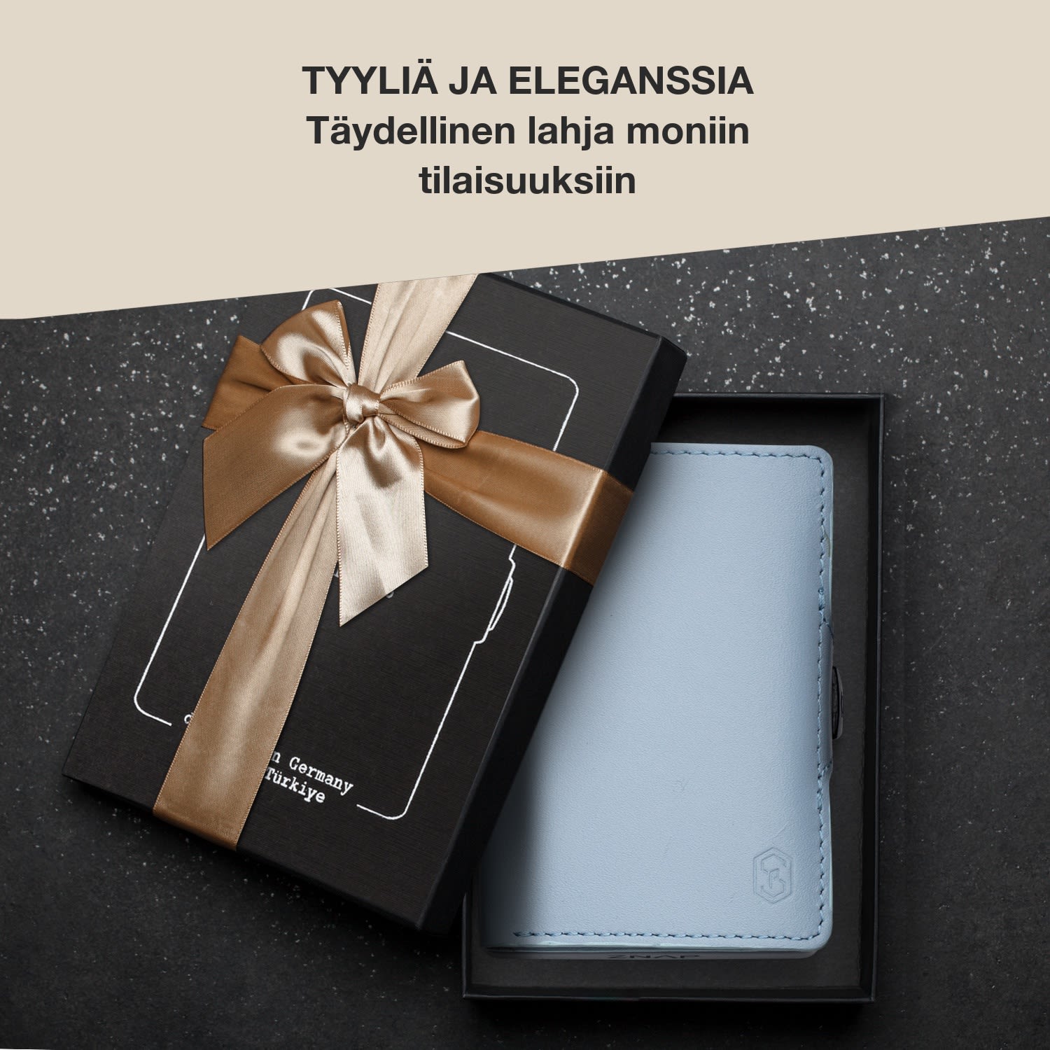 ZNAP Slim lompakko 8 kortille kolikkotasku 8,9 x 1,5 x 6,3 cm (leveys x korkeus x syvyys)  RFID-suoja standardi | Pastellinsininen