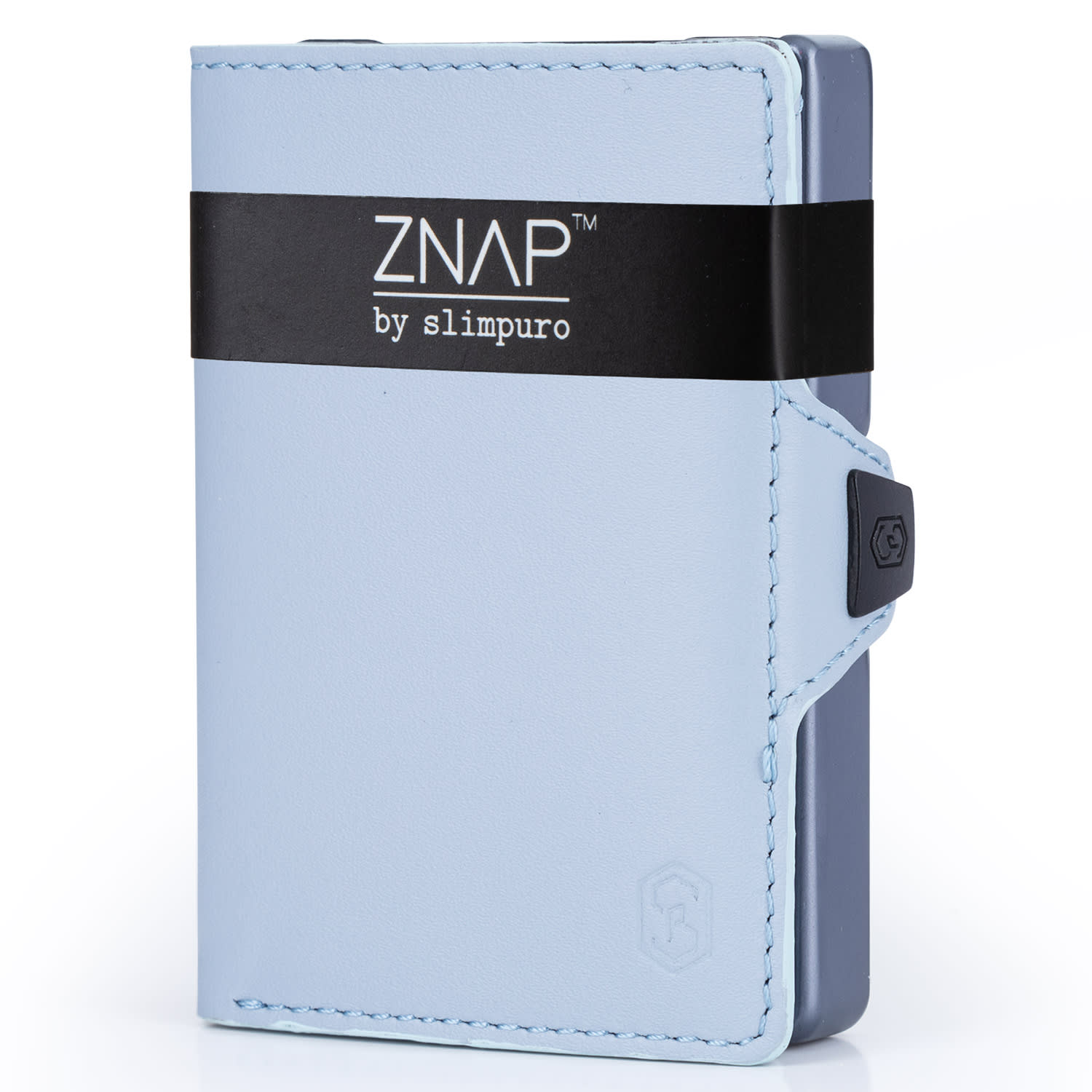 ZNAP Slim Wallet, 8 kariet, priehradka na mince, 8,9 x 1,5 x 6,3 cm (Š x V x H), ochrana RFID Standard | Pastelová modrá
