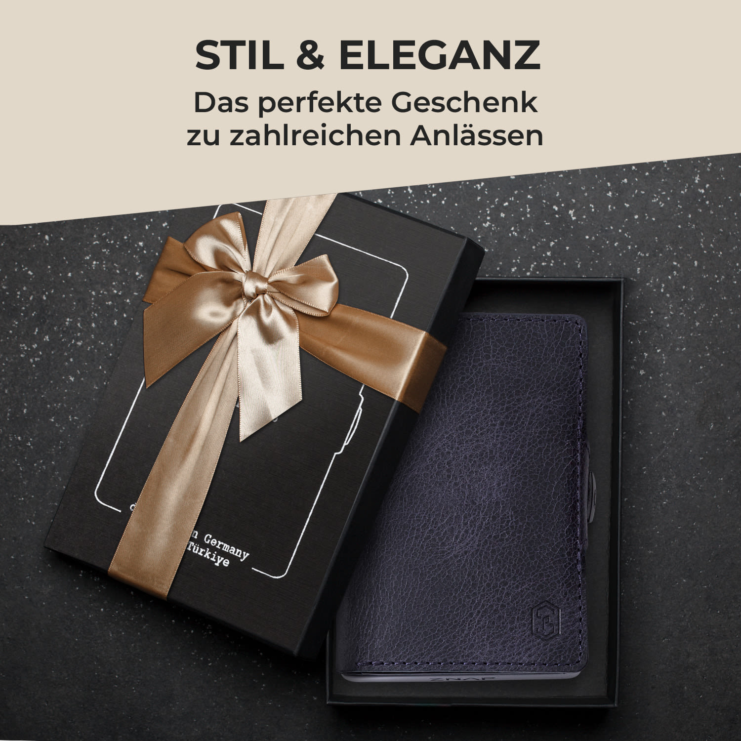 ZNAP Slim Wallet 12 Karten Münzfach 8,9 x 1,8 x 6,3 cm (BxHxT)   RFID-Schutz 