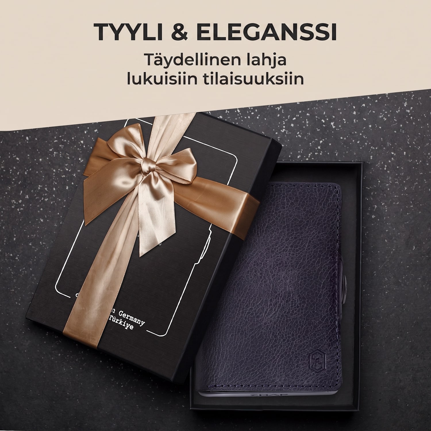 ZNAP Slim lompakko 12 kortille kolikkotasku 8,9 x 1,8 x 6,3 cm (leveys x korkeus x syvyys)  RFID-suoja jaettu | Sininen Valtameri