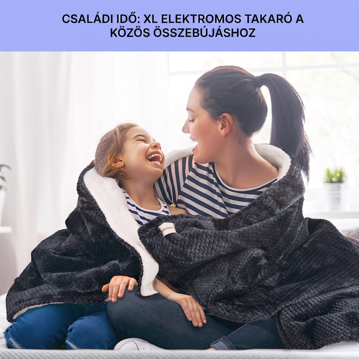 DR Watson Deluxe XXL, elektromos takaró, 160 W, 9 fűtési fokozat, 200 x 180 cm XXL | Antracit
