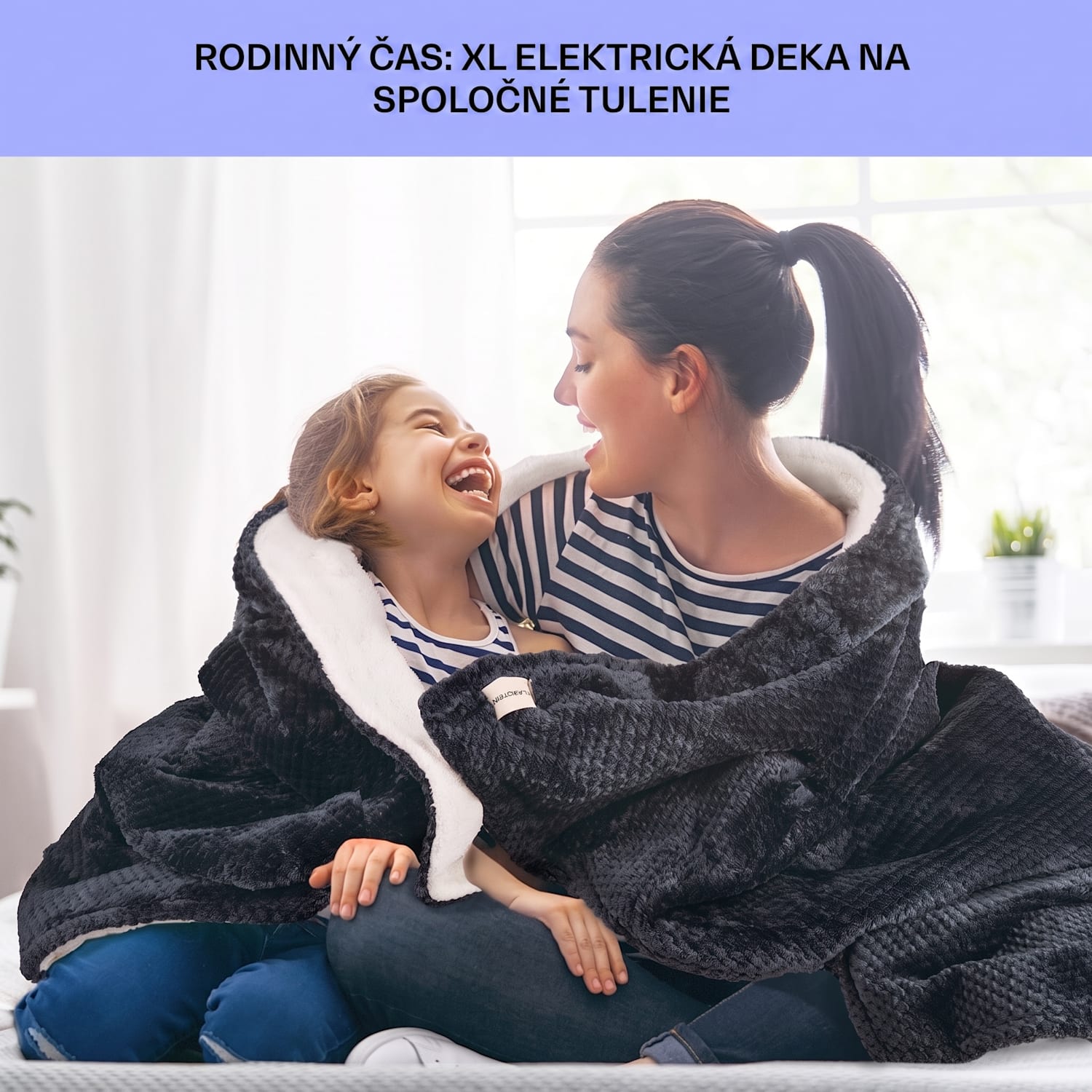 DR Watson Deluxe XXL, elektrická deka, 160 W, 9 úrovní ohrevu, 200 x 180 cm XXL | Antracit