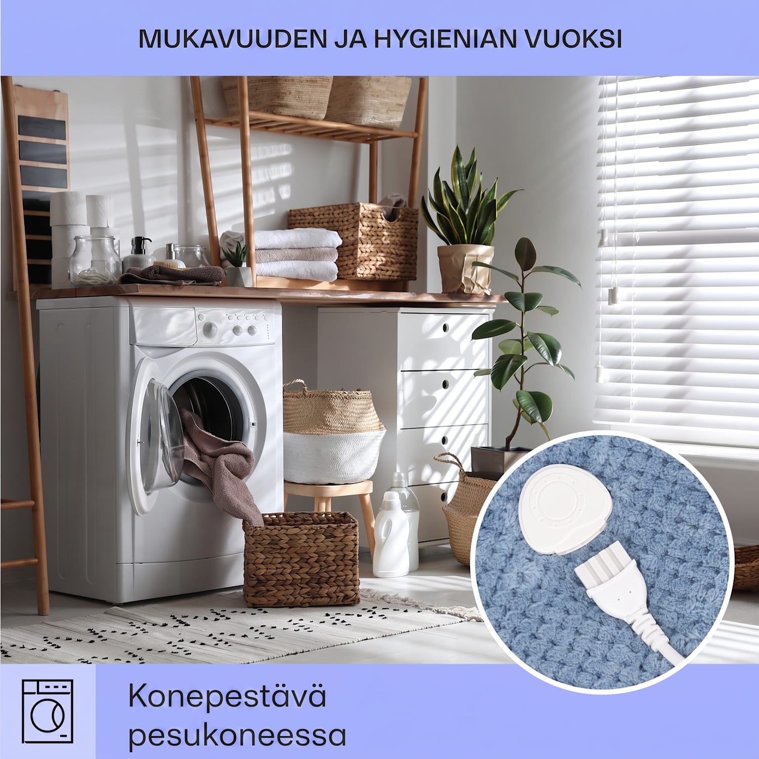 Dr. Watson Deluxe XXL lämpöpeitto 160 W 9 lämpötilatasoa 200 x 180 cm XXL | Sininen