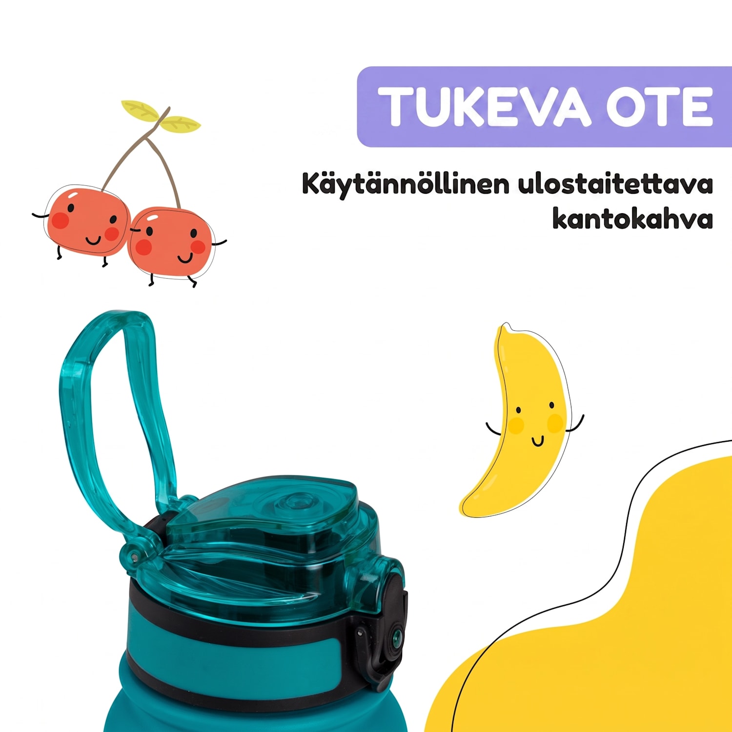 schmatzfatz-termosjuomapullo lapsille 550 ml ruostumaton teräs | ABS | BPA-vapaa 550 ml | Petroolinsininen