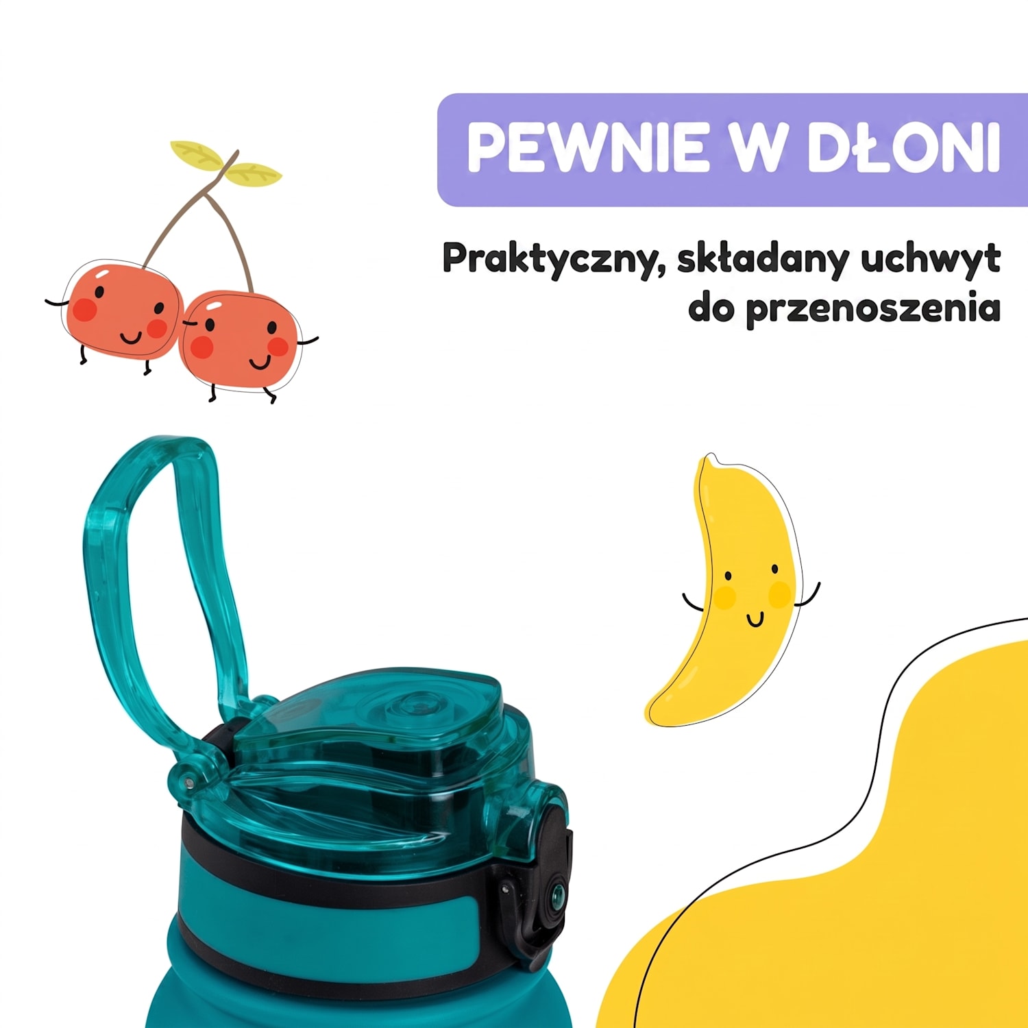 Wakaba, termos 550 ml ze stali nierdzewnej, tworzywo Tritan, bez BPA 550 ml | Benzyna Niebieski