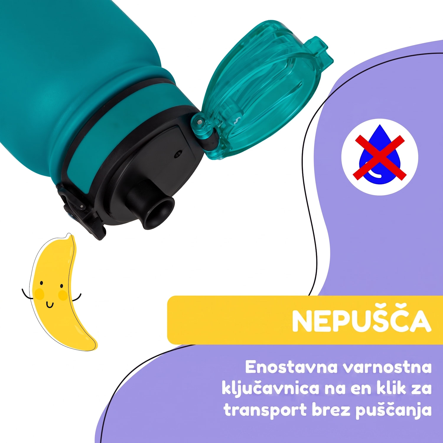 Wakaba Termos 550 ml iz nerjavečega jekla Tritan brez BPA 550 ml | Bencin Modra