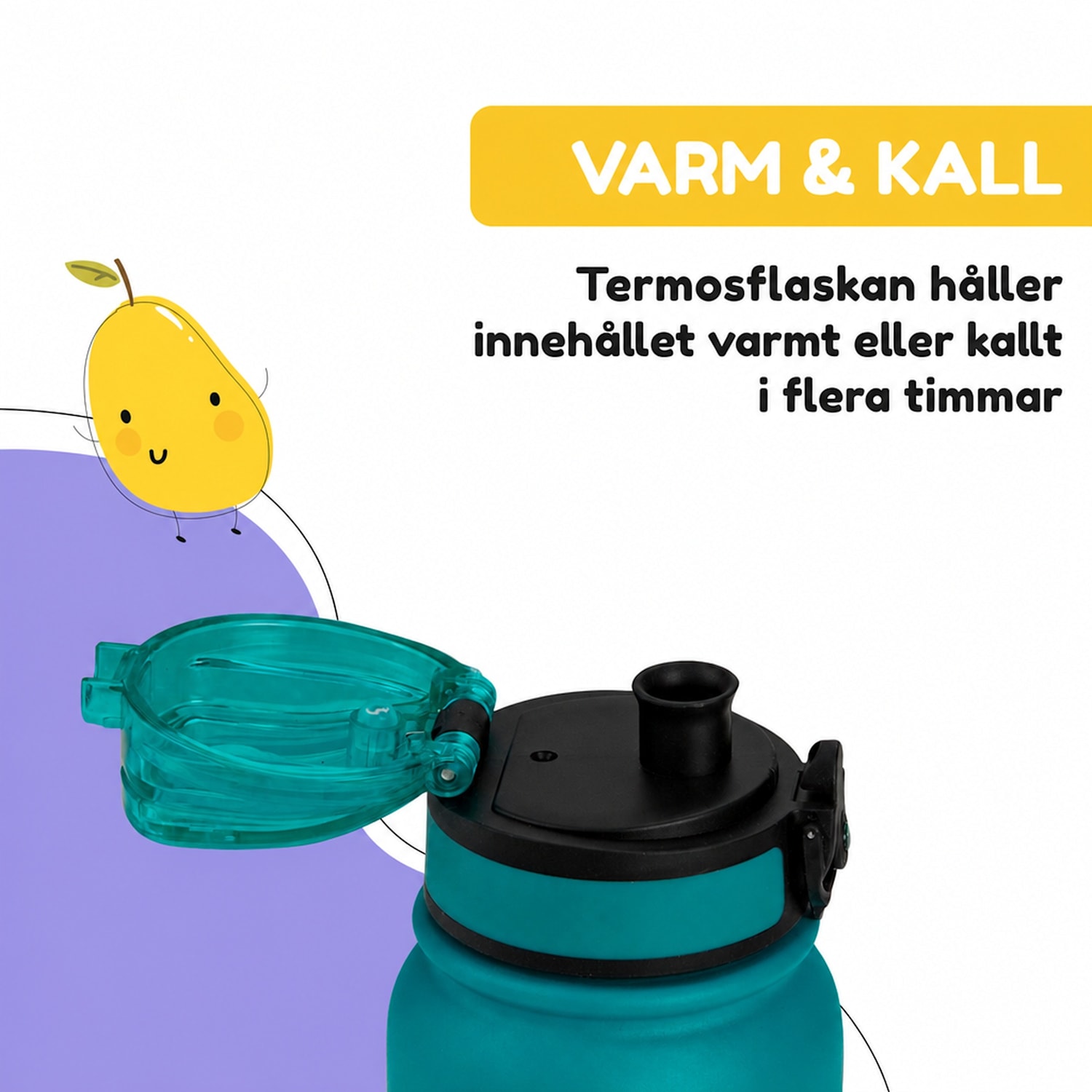 schmatzfatz barn isolerande drickflaska 550 ml rostfritt stål | ABS | BPA-fri 550 ml | Petrol