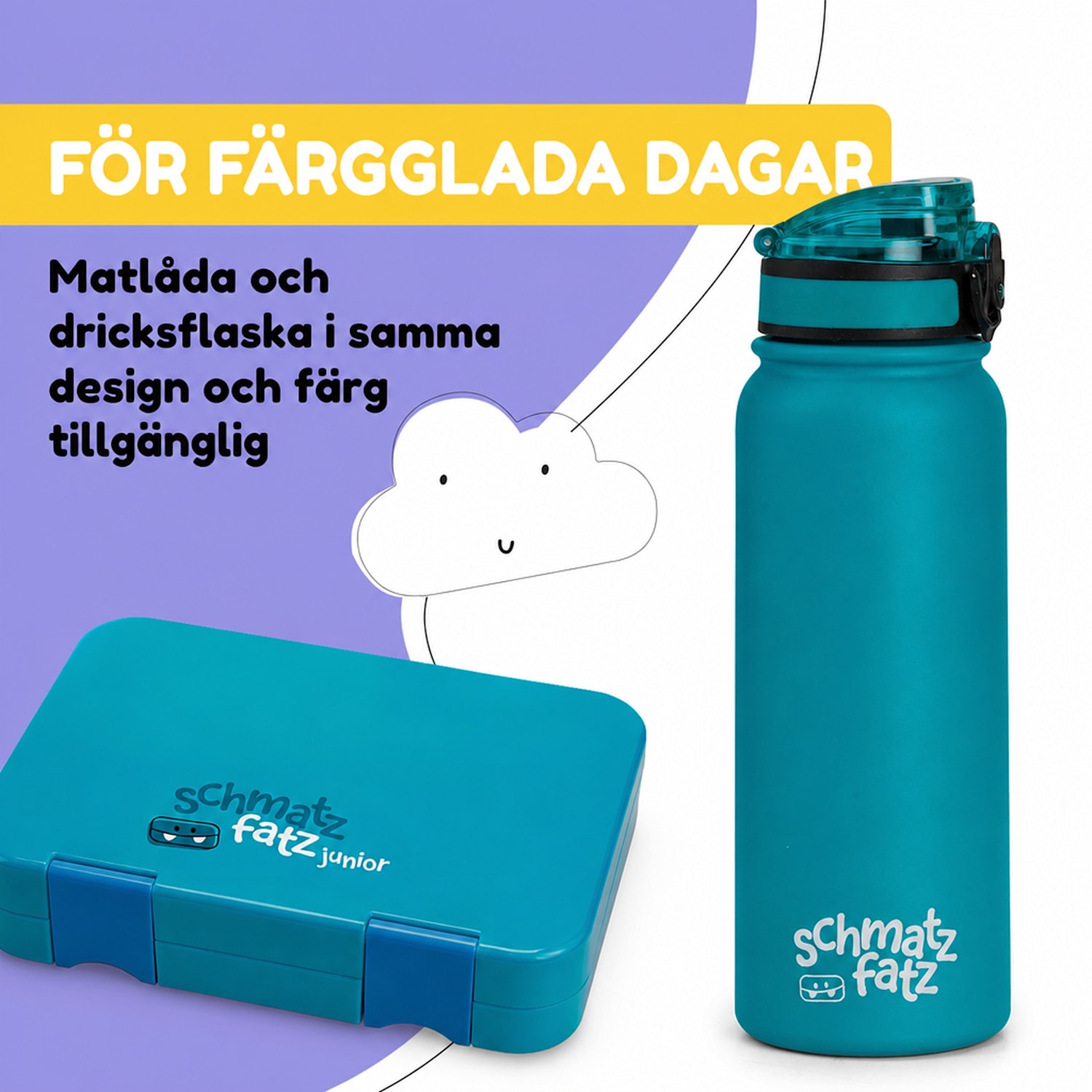 schmatzfatz barn isolerande drickflaska 550 ml rostfritt stål | ABS | BPA-fri 550 ml | Petrol