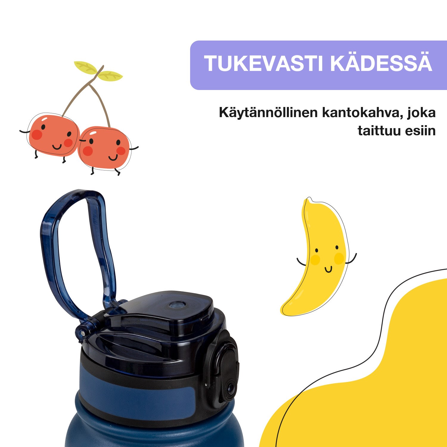 schmatzfatz-termosjuomapullo lapsille 550 ml ruostumaton teräs | ABS | BPA-vapaa 550 ml | Navy Space