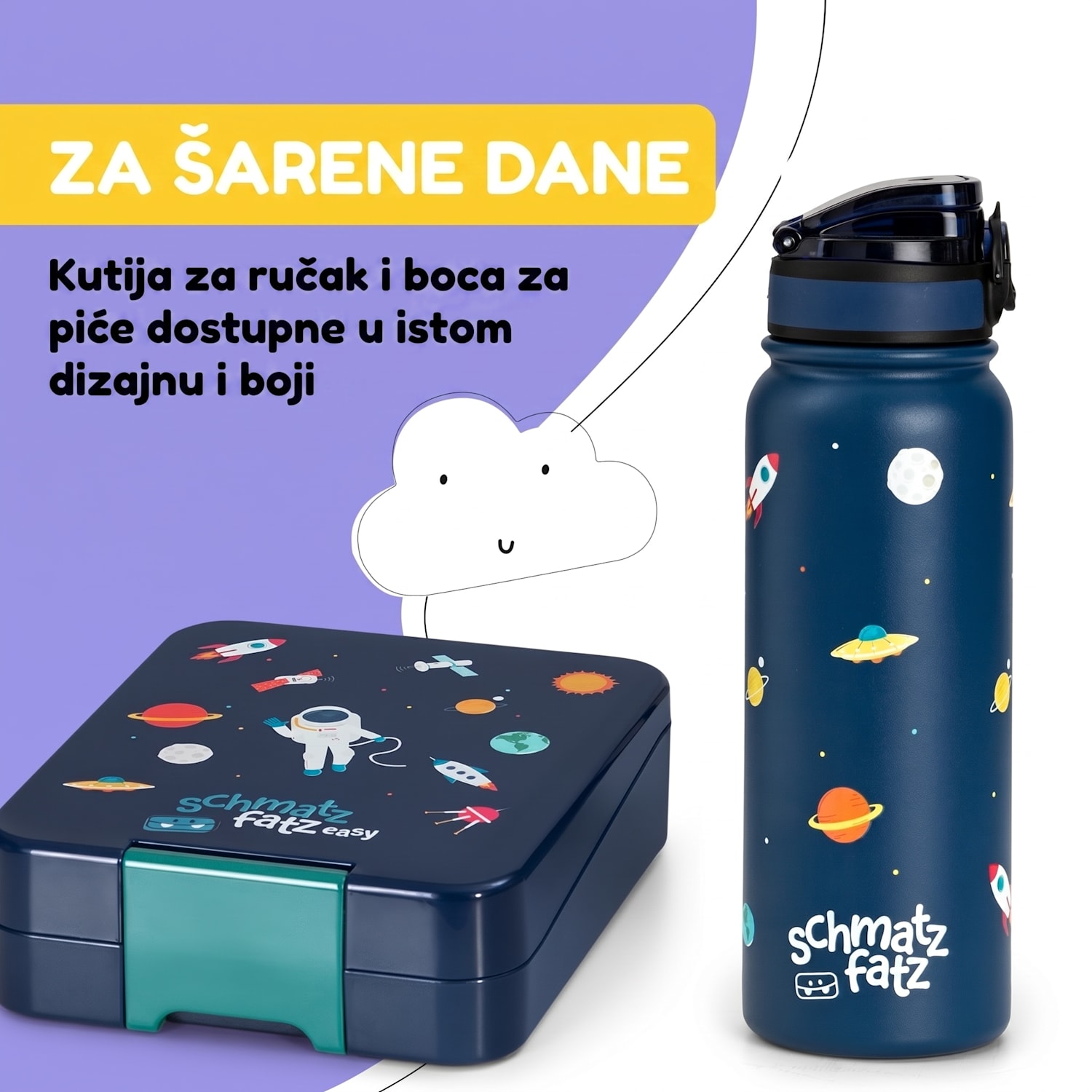Wakaba termos 550 ml izrađen od nehrđajućeg čelika Tritan BPA-Free 550 ml | Navy Space