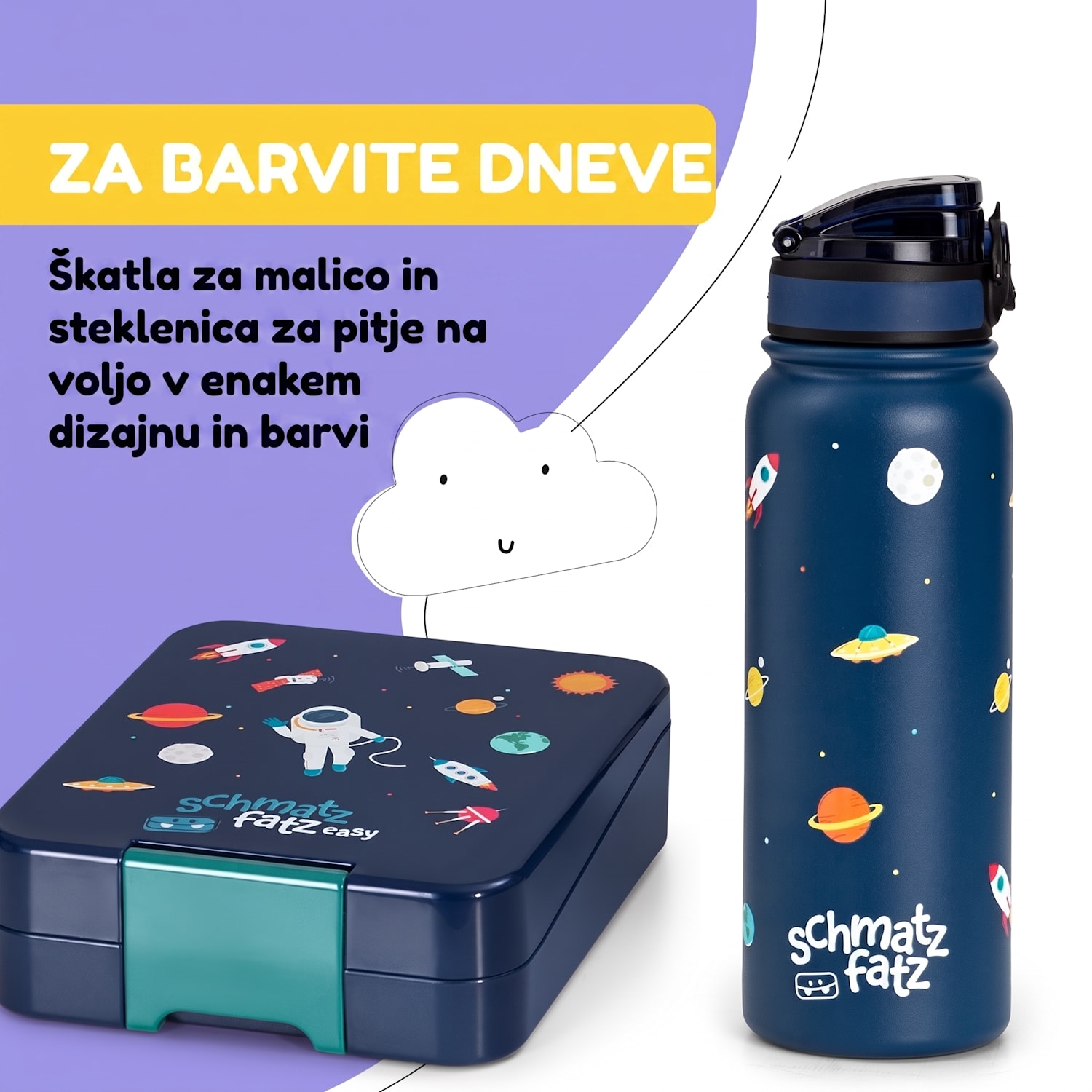 Wakaba Termos 550 ml iz nerjavečega jekla Tritan brez BPA 550 ml | Navy Space