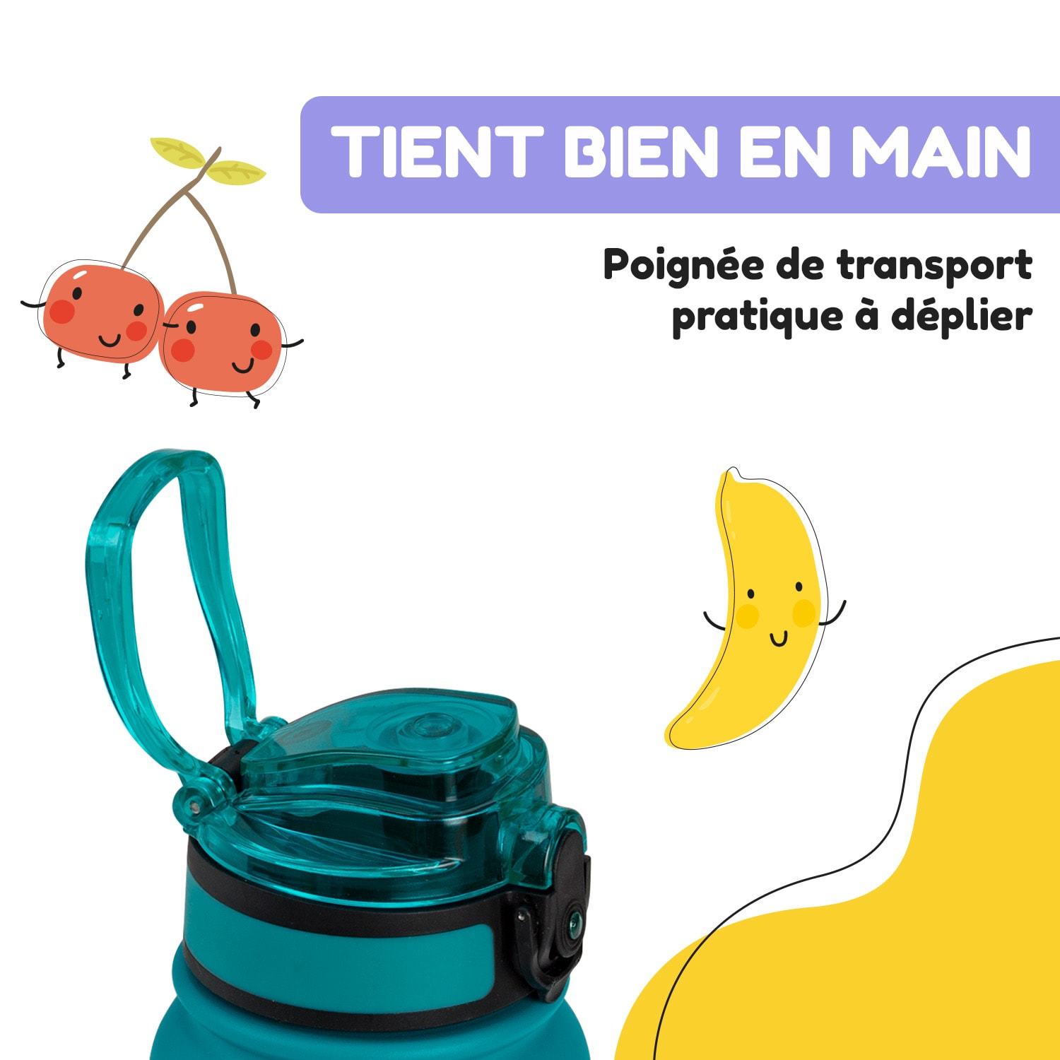 Wakaba Thermosfles 550 ml edelstaal Tritan zonder BPA 