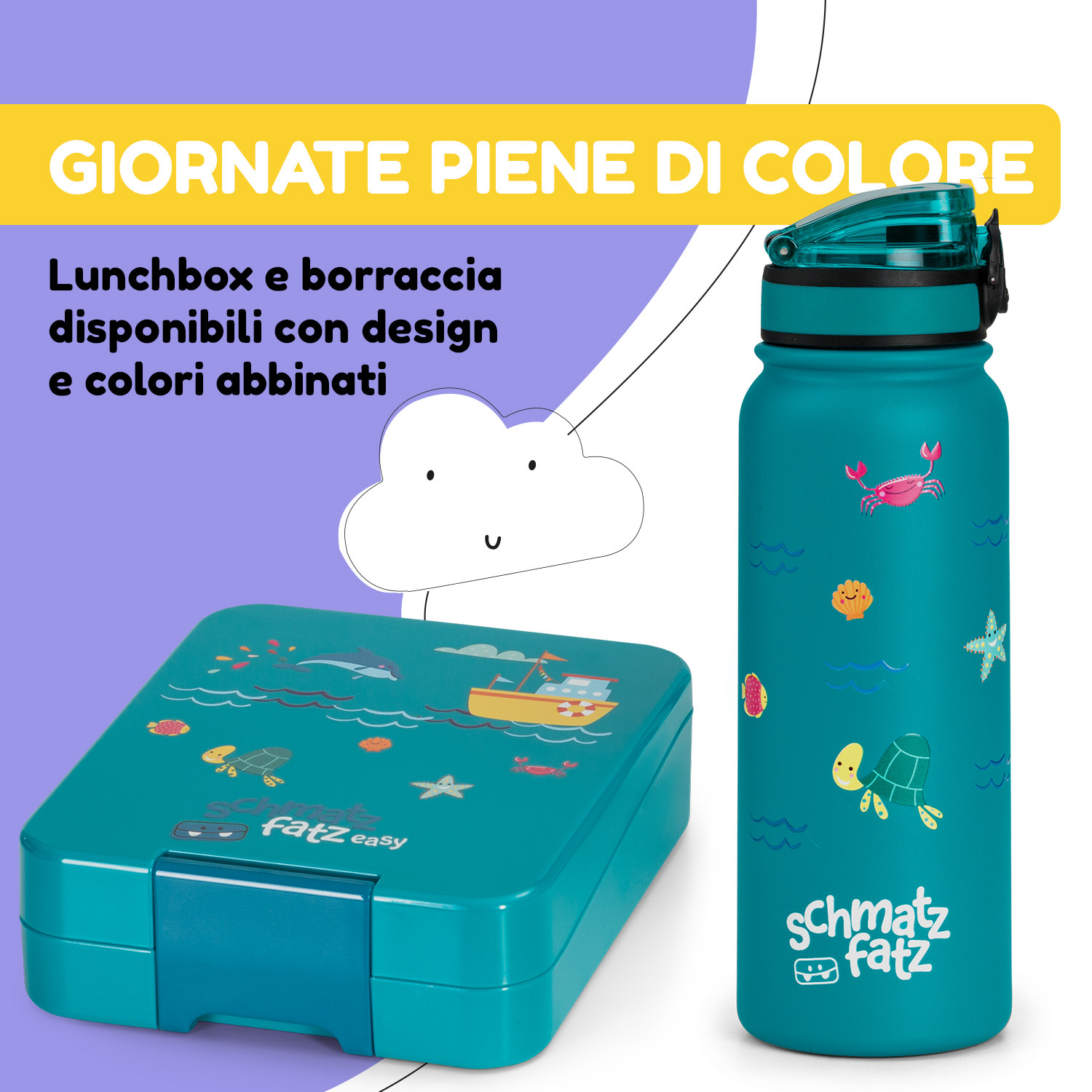 Wakaba - Borraccia termica da 550 ml, acciaio inox, Tritan senza BPA 550 ml | Petrol Sea