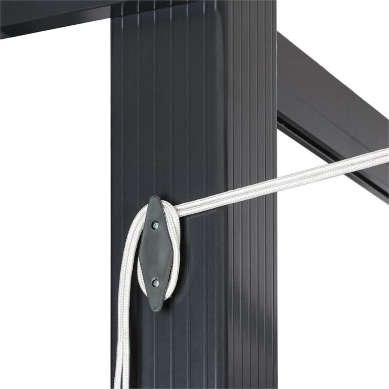 Pantheon 3x6 Pergola Vordach 3x6m Aluminium Sonnendach Polyester beige 3 x 6 m | Schwarz | Beige