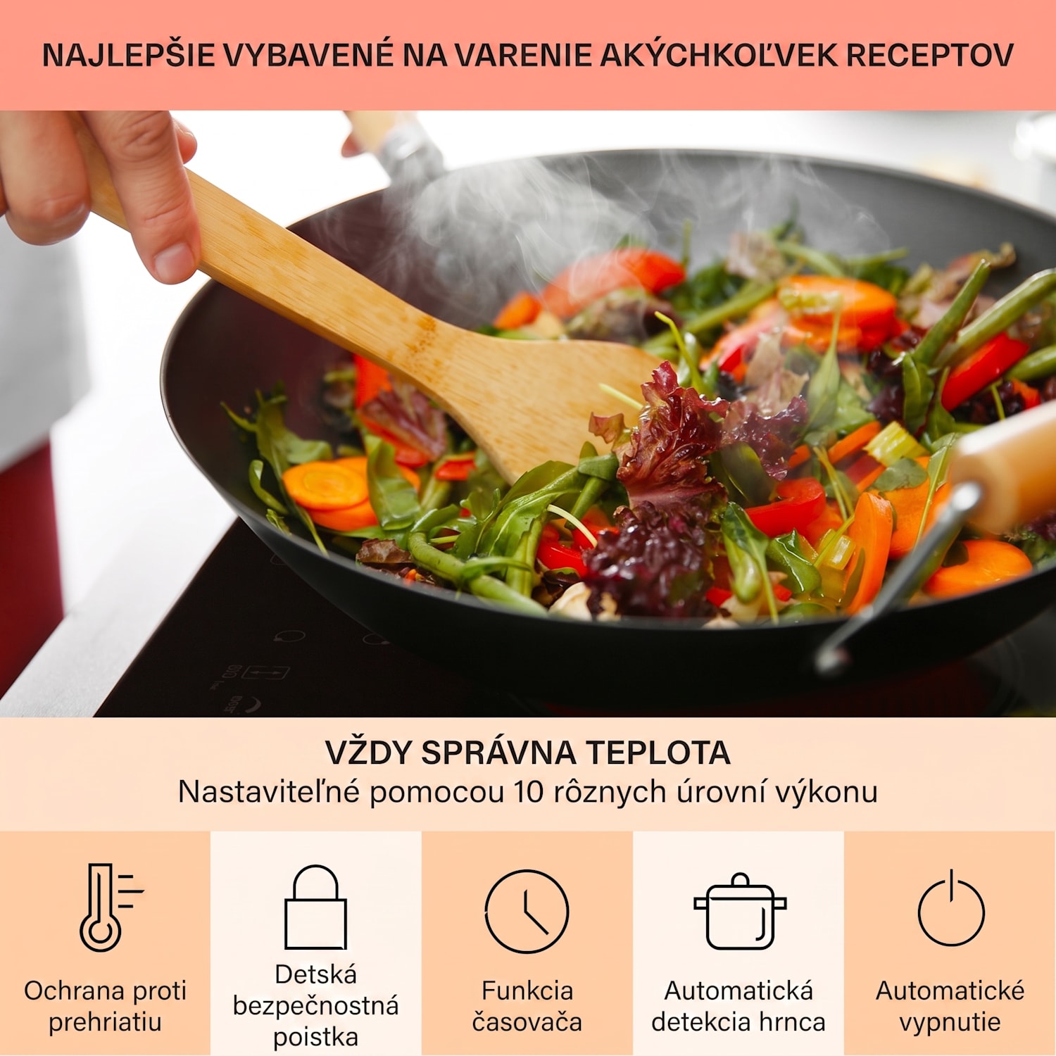 Cookio, dvojitá indukčná varná doska, 3500 W, časovač, sklokeramika 