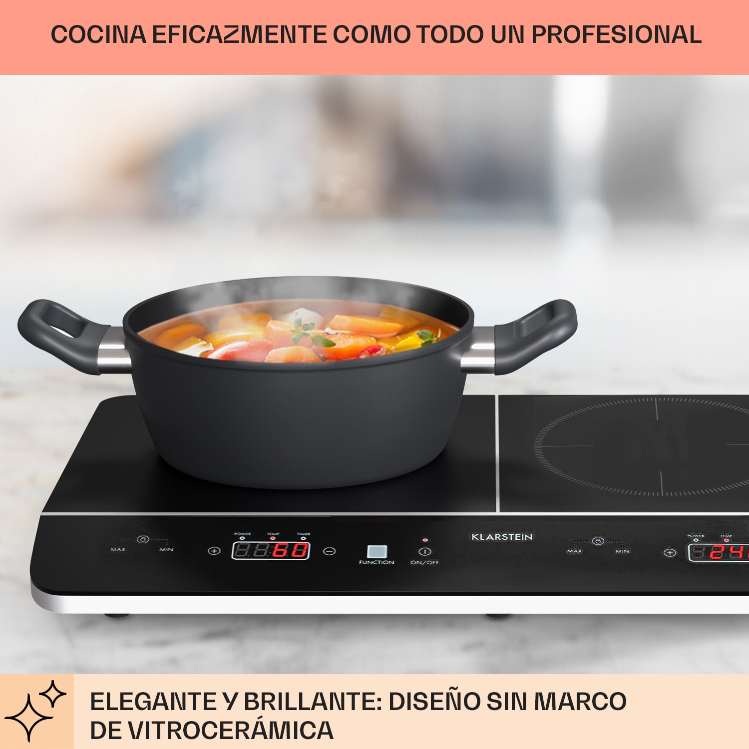 Placa doble de inducción VariCook Neo 3500W SenseControl vitrocerámica 
