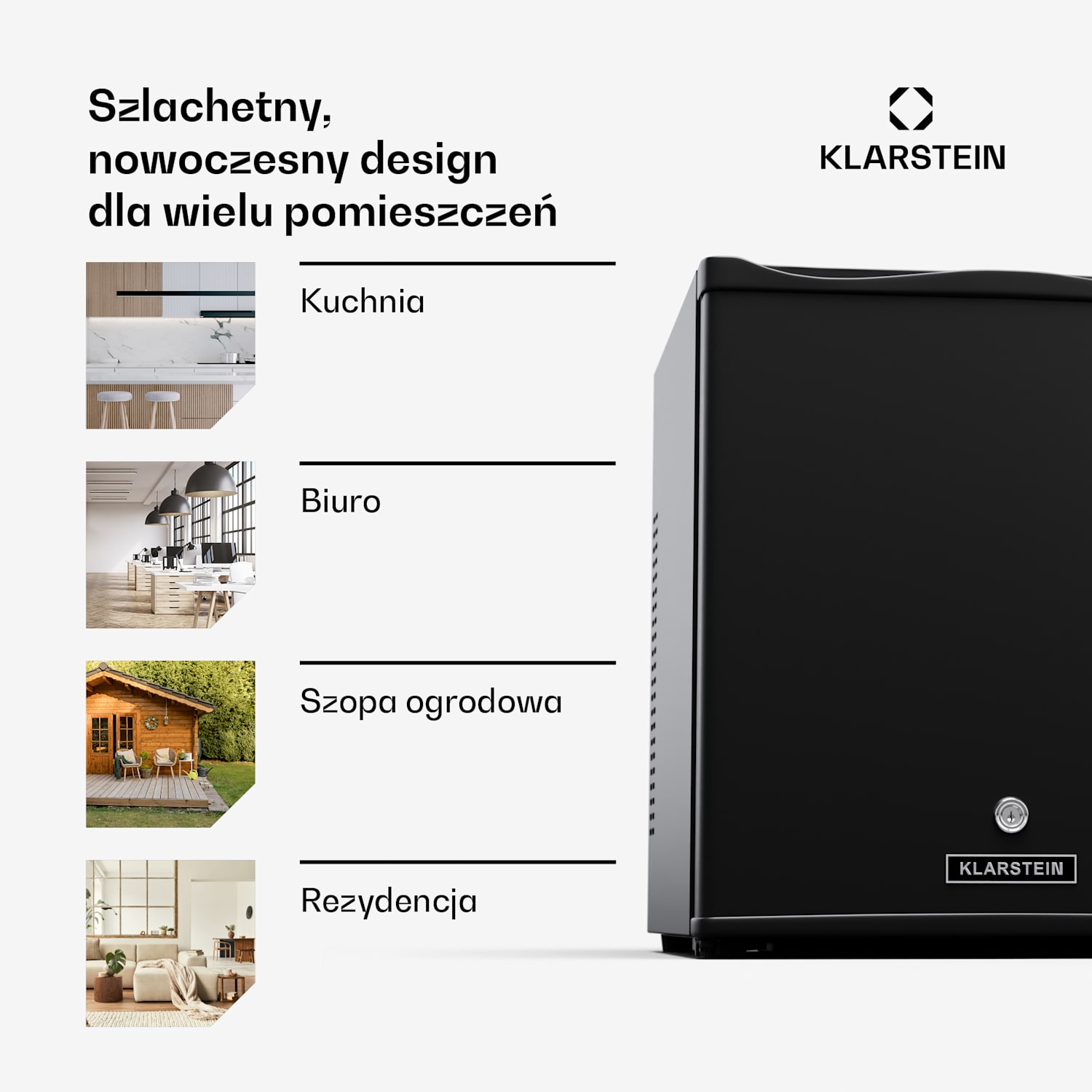 Matterhorn 28, mini lodówka, minibar, 28 l, 35 dB, kompaktowa, zamykana na klucz 28 litrów | Czarny