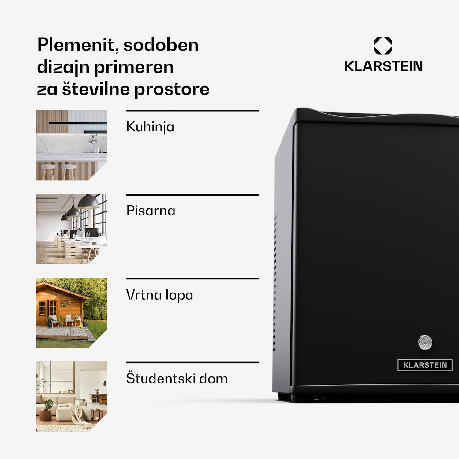 Matterhorn 28, mini hladilnik, 28 litrov, 35 dB, kompakten, z možnostjo zaklepanja 28 Ltr | Črna