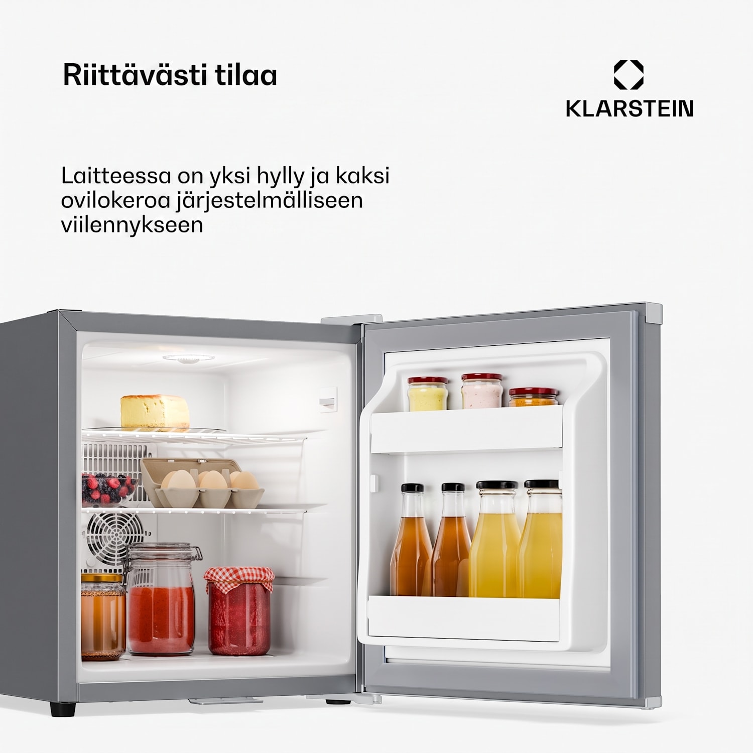 Matterhorn 28 minijääkaappi 28 litraa 35 dB kompakti lukittava 28 L | Ruostumaton Teräs