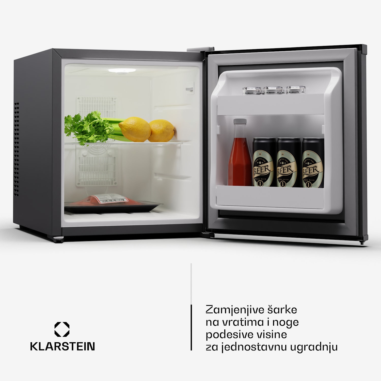 Matterhorn 28, mini hladnjak, 28 litara, 35 dB, kompaktan, na zaključavanje 28 Ltr | Nehrđajući čelik