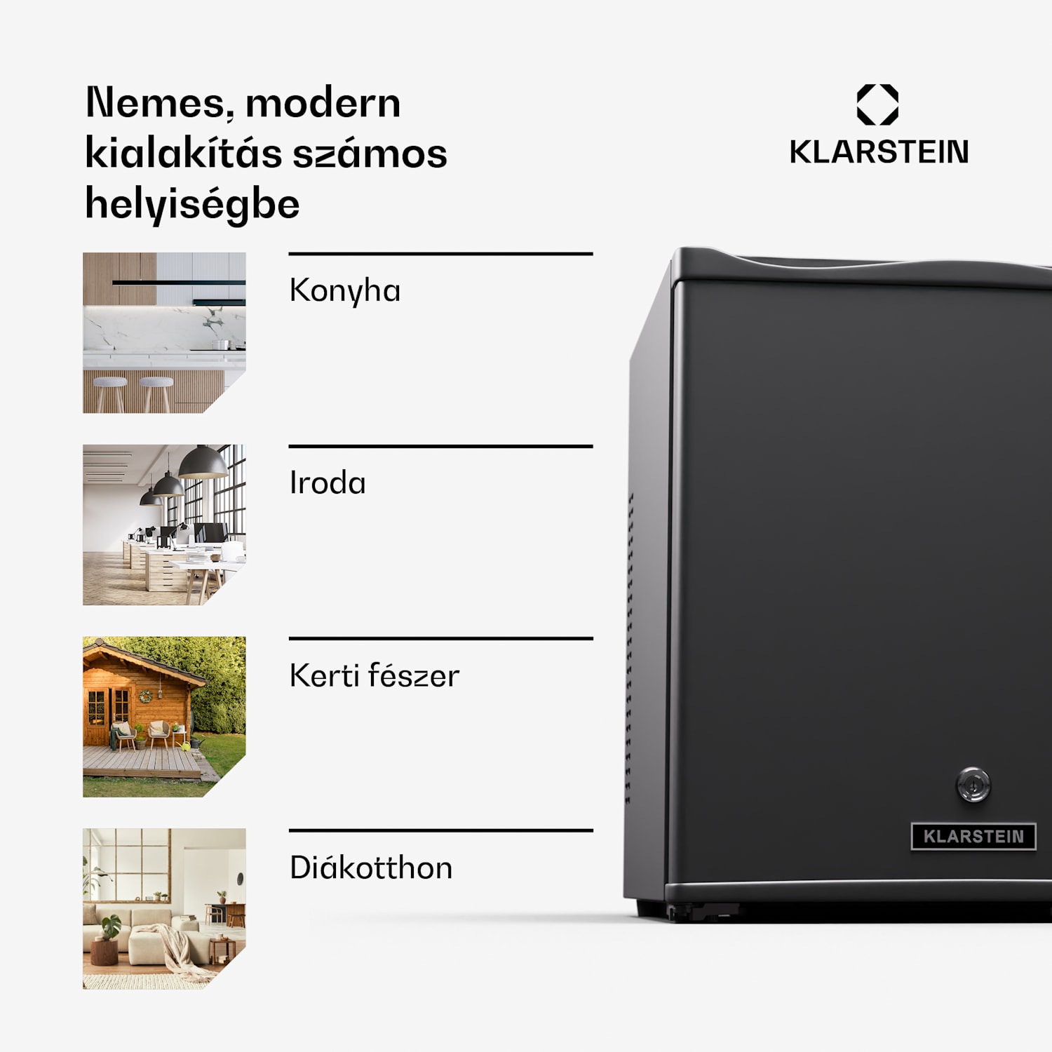 Matterhorn 28, mini hűtőszekrény, 28 literes, 35 dB, kompakt, zárható 28 Ltr | Rozsdamentes acél