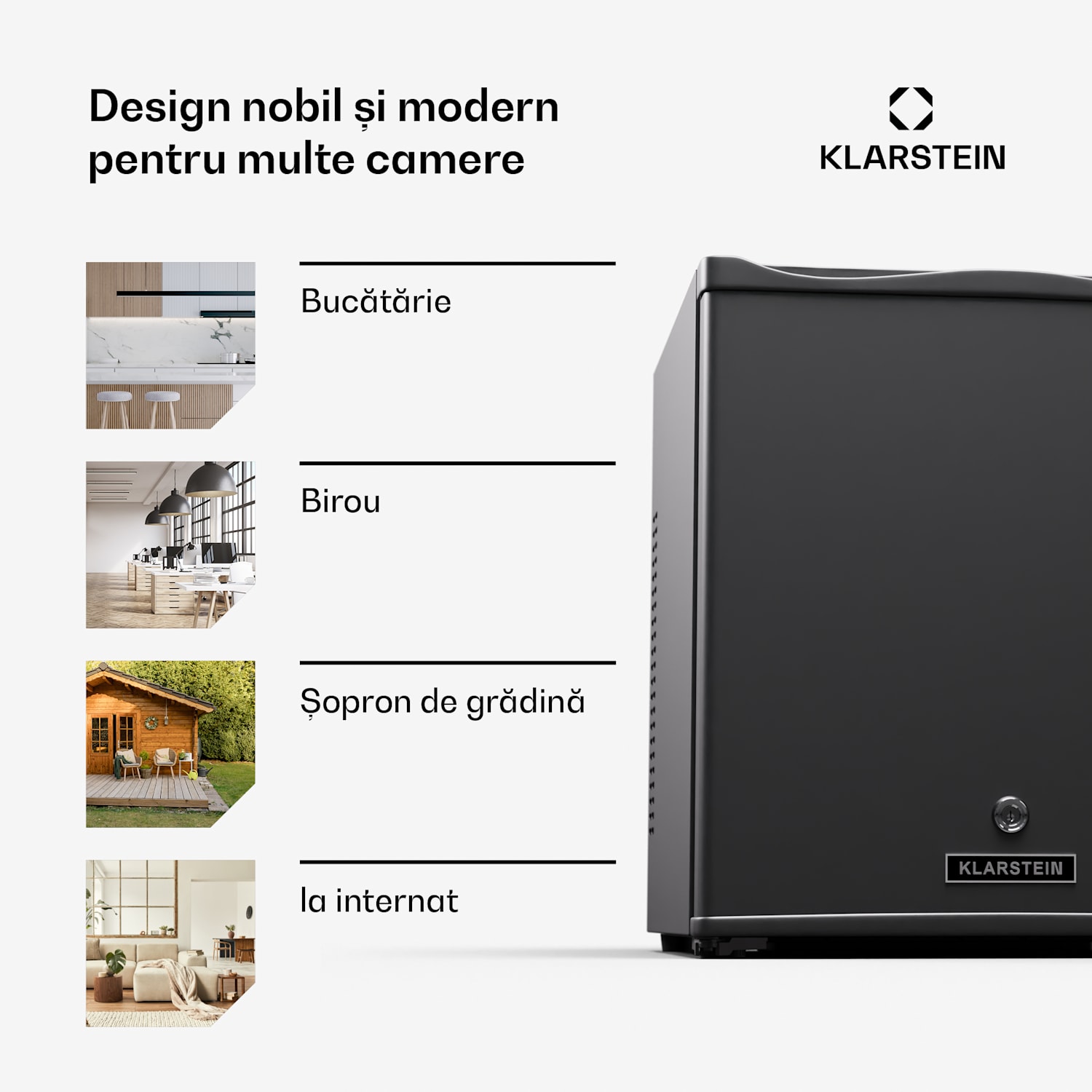 Matterhorn 28, mini-frigider, 28 litri, 35 dB, compact, cu cheie 28 Ltr | Oțel inoxidabil