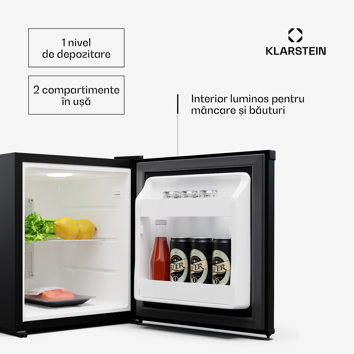 Matterhorn 28, mini-frigider, 28 litri, 35 dB, compact, cu cheie 28 Ltr | Oțel inoxidabil